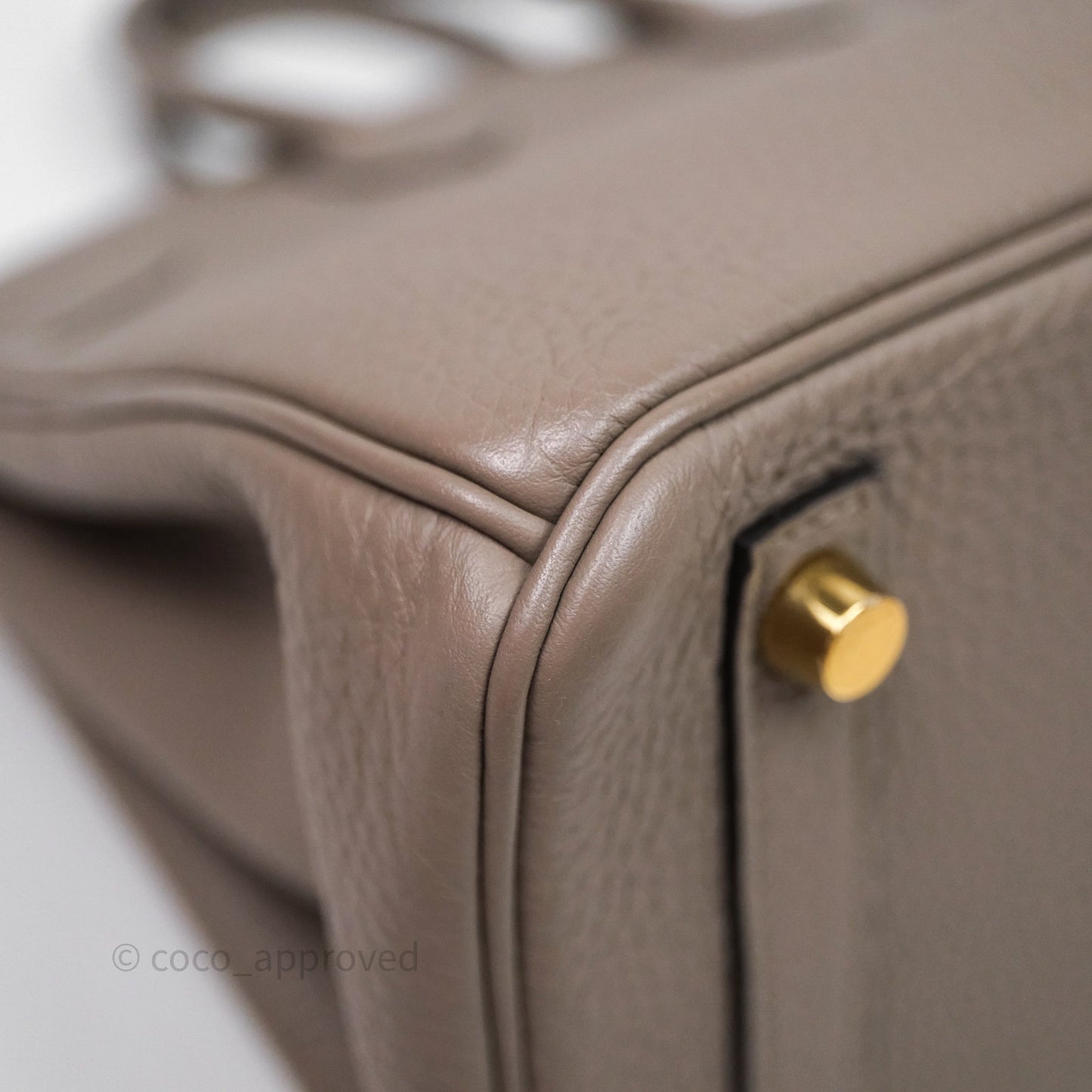 Hermes Birkin 25 Gris Asphalte M8 Togo Gold Hardware