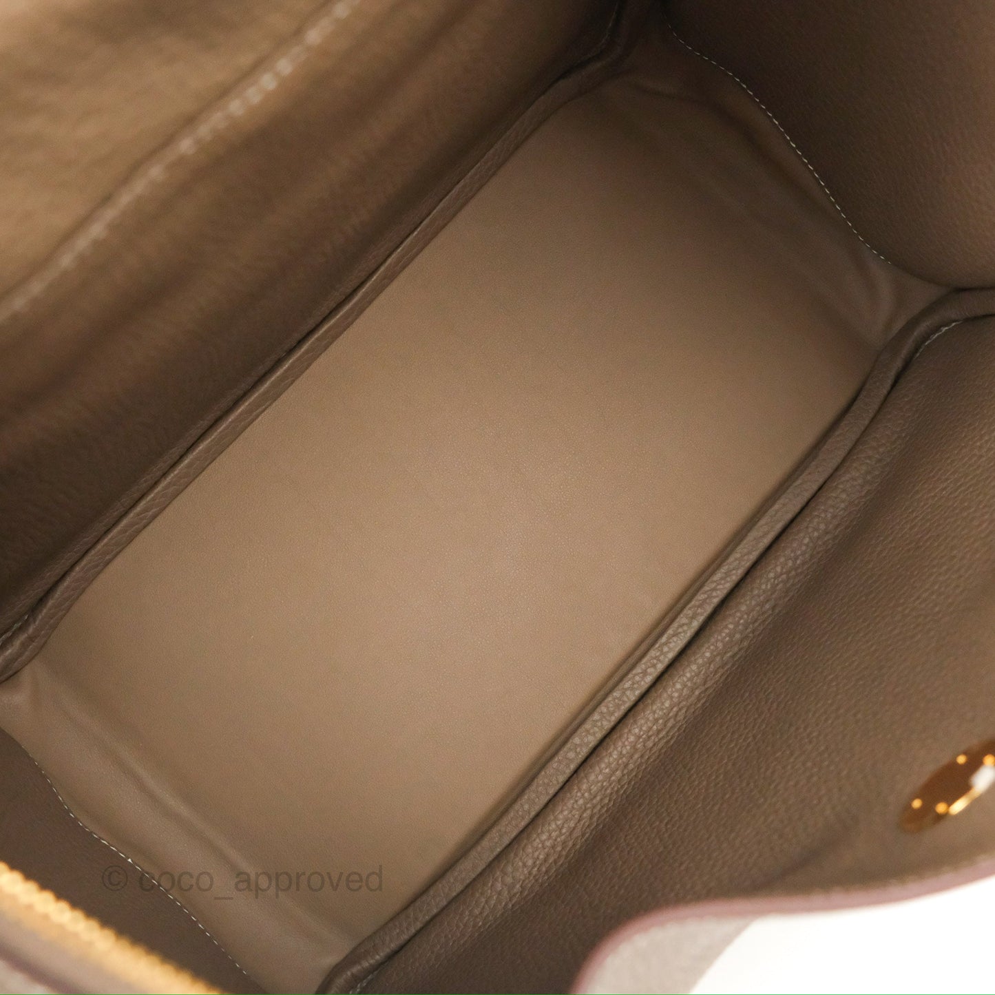 Hermès Lindy 30 Etoupe Clemence Gold Hardware