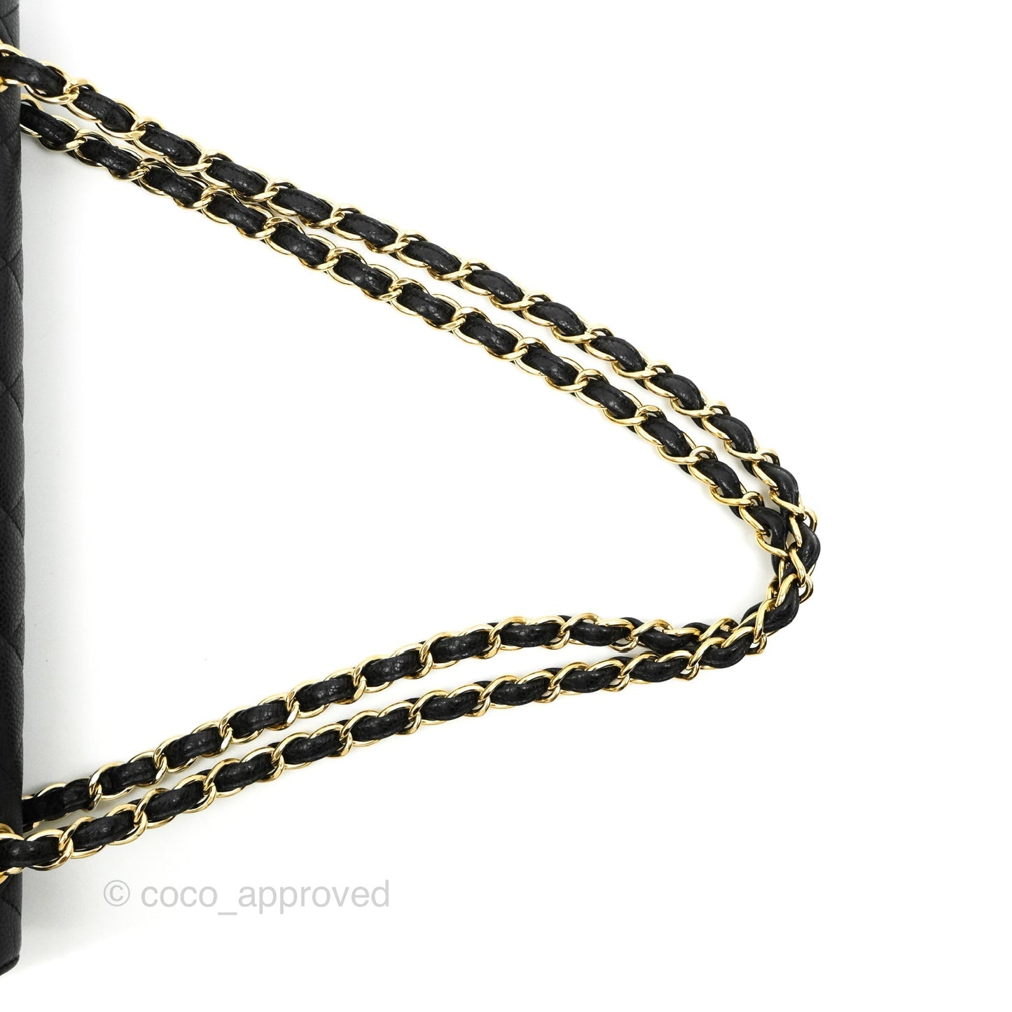 Chanel Quilted Single Flap Maxi Black Caviar Gold Hardware