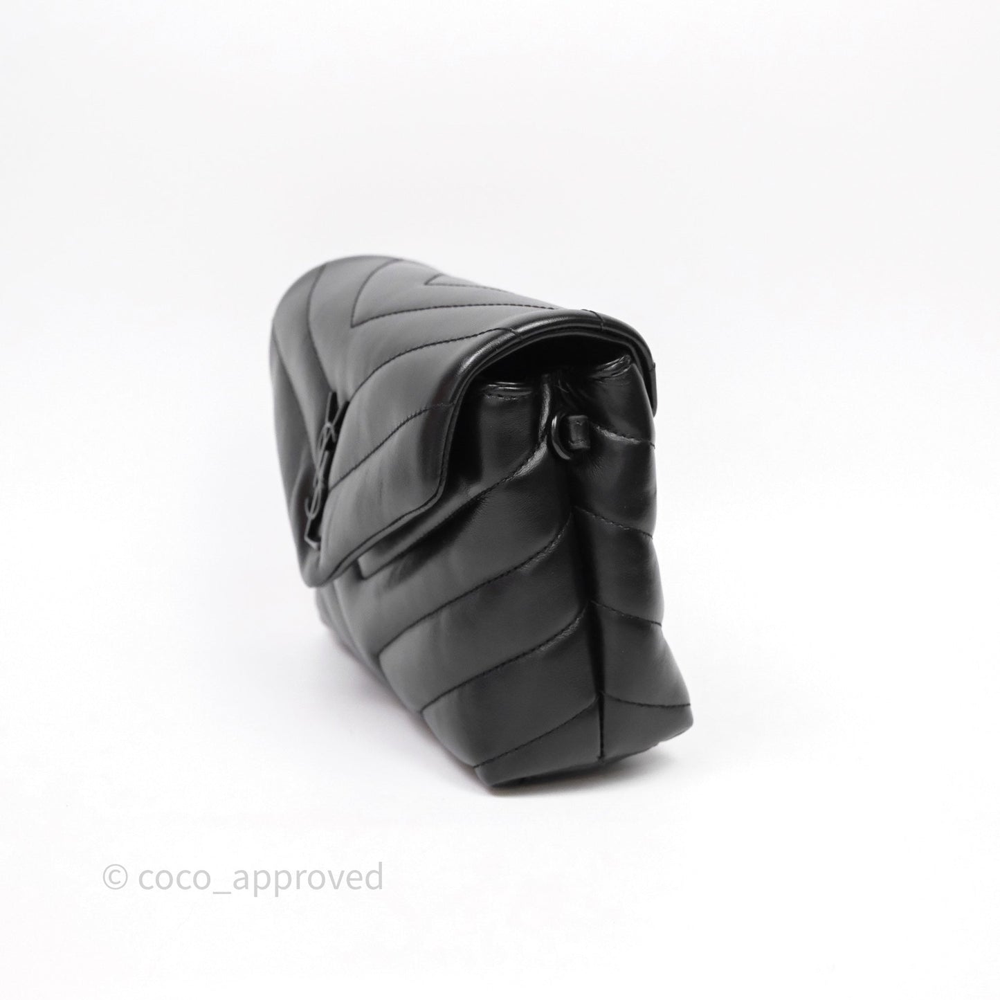 Saint Laurent Loulou Toy Quilted Leather Shoulder Bag Black