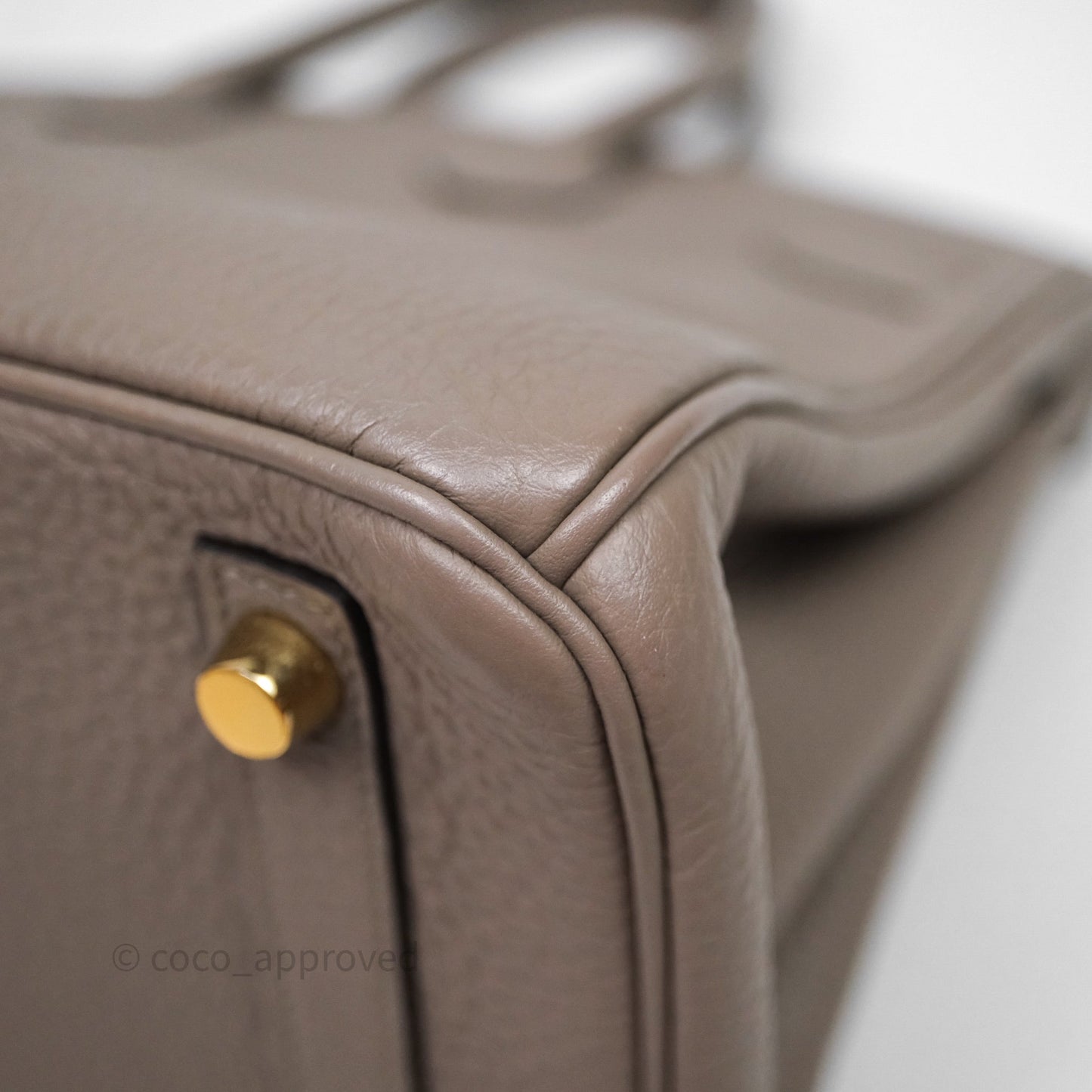 Hermes Birkin 25 Gris Asphalte M8 Togo Gold Hardware