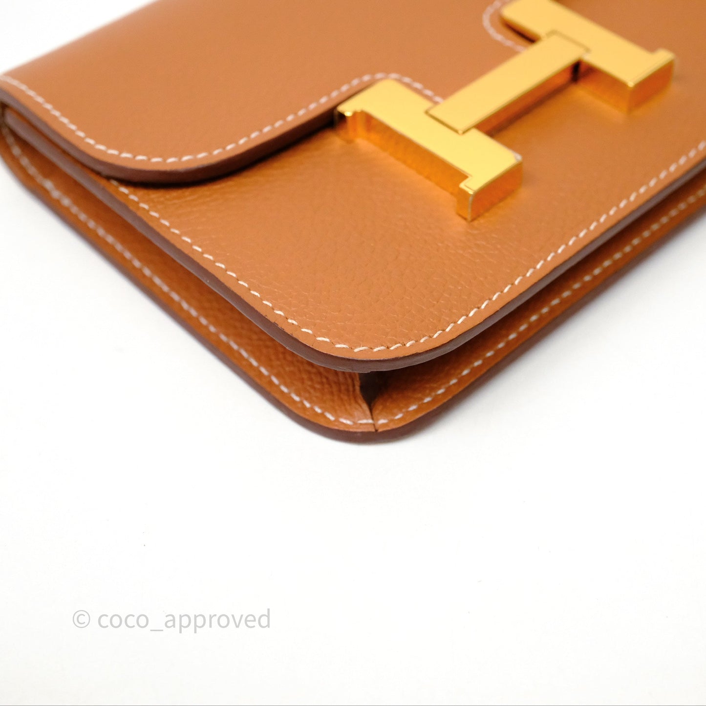Hermès Constance Slim Wallet Gold 37 Evercolor Gold Hardware