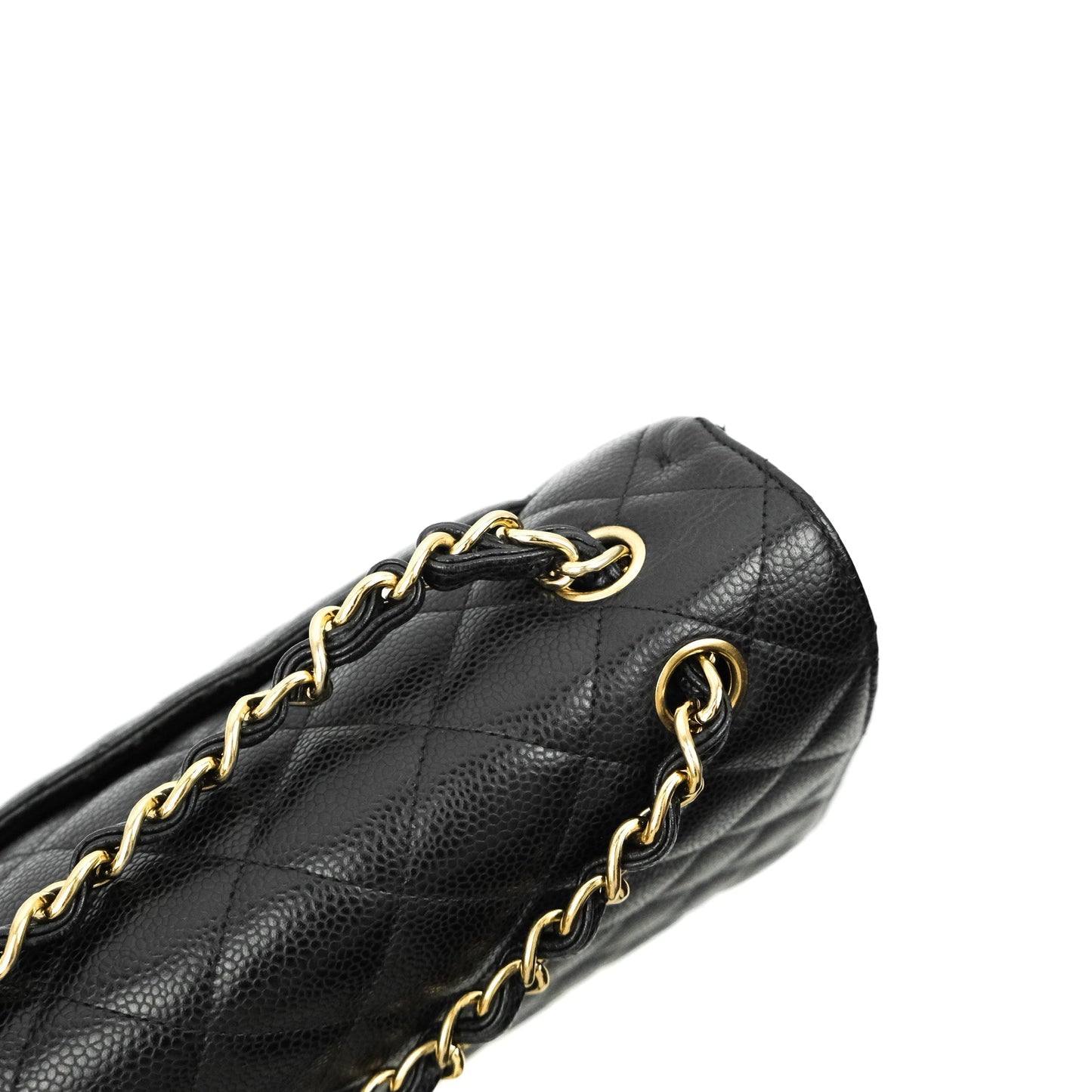 Chanel Quilted Single Flap Maxi Black Caviar Gold Hardware