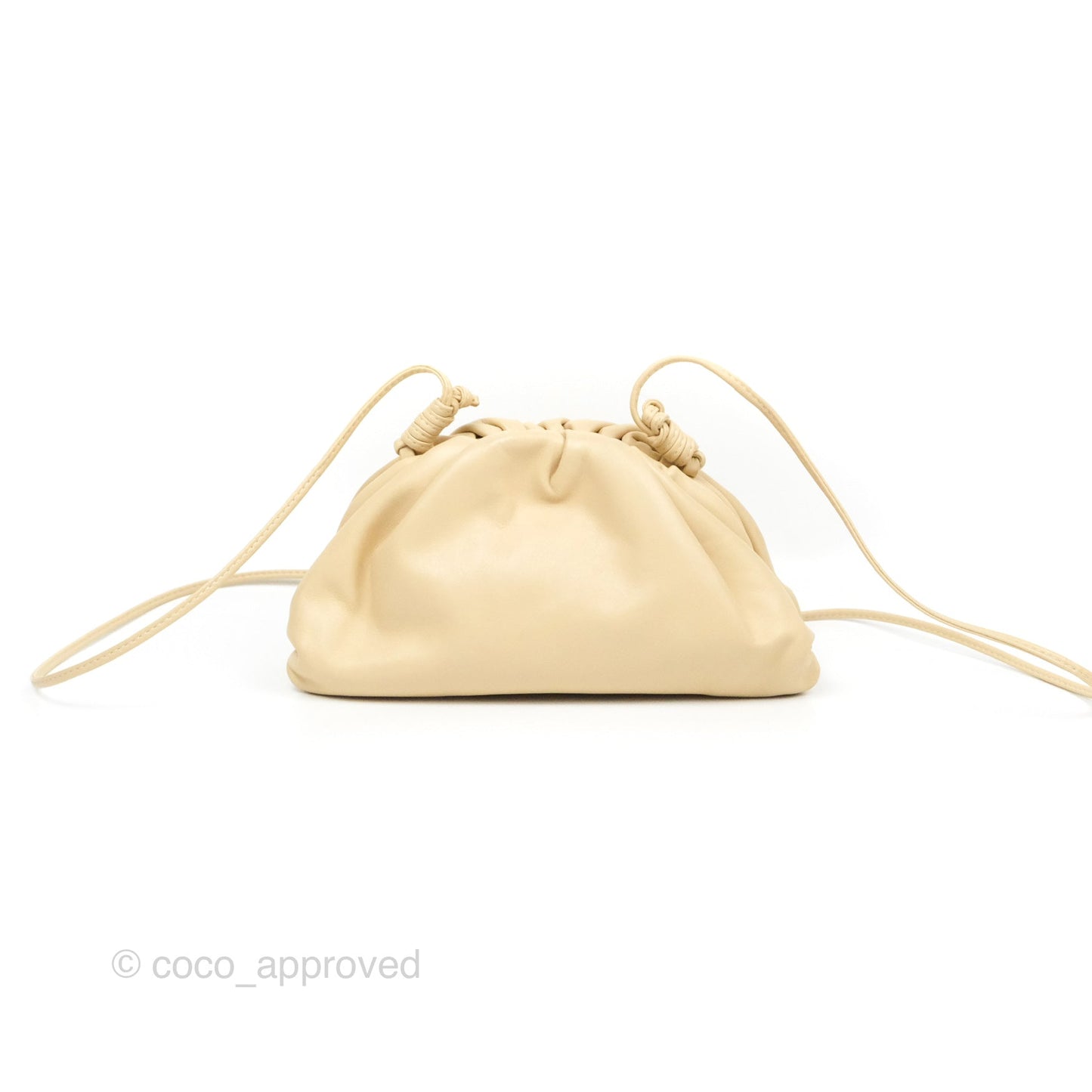 Bottega Veneta Butter Calfskin The Mini Pouch Pale Beige