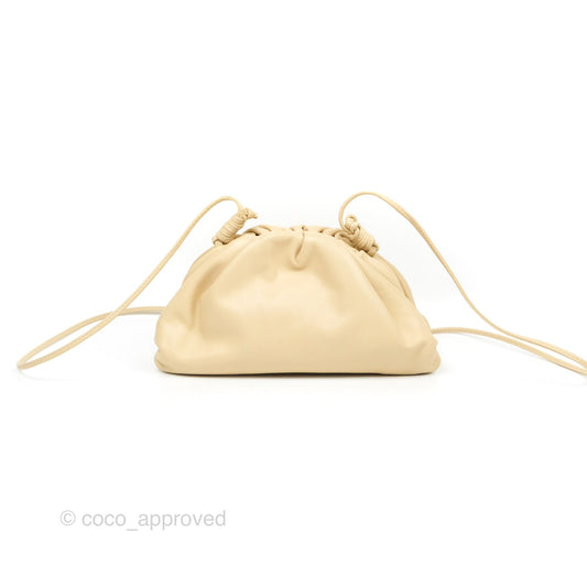 Bottega Veneta Butter Calfskin The Mini Pouch Pale Beige