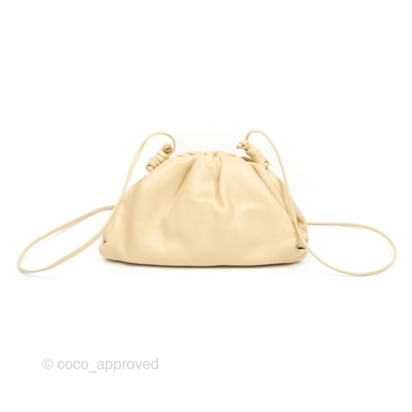 Bottega Veneta Butter Calfskin The Mini Pouch Pale Beige