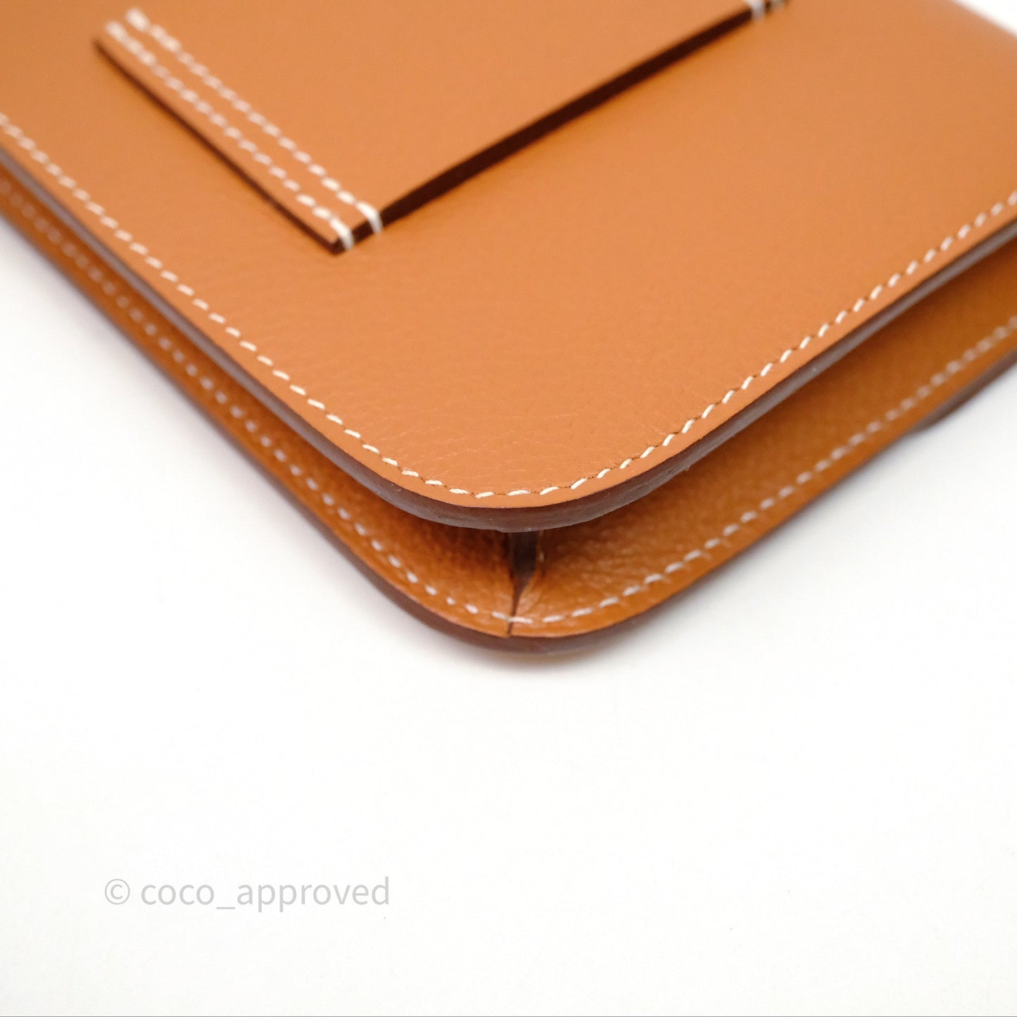 Hermès Constance Slim Wallet Gold 37 Evercolor Gold Hardware