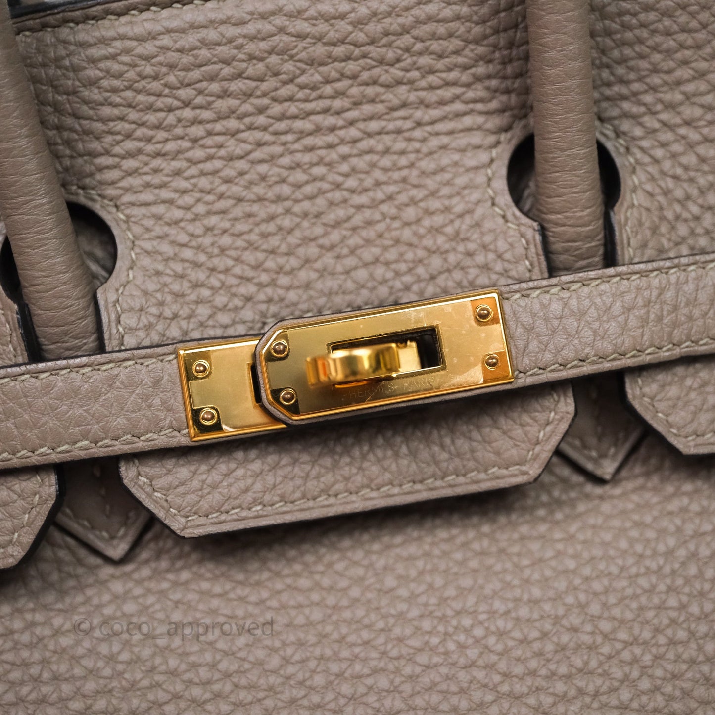 Hermes Birkin 25 Gris Asphalte M8 Togo Gold Hardware