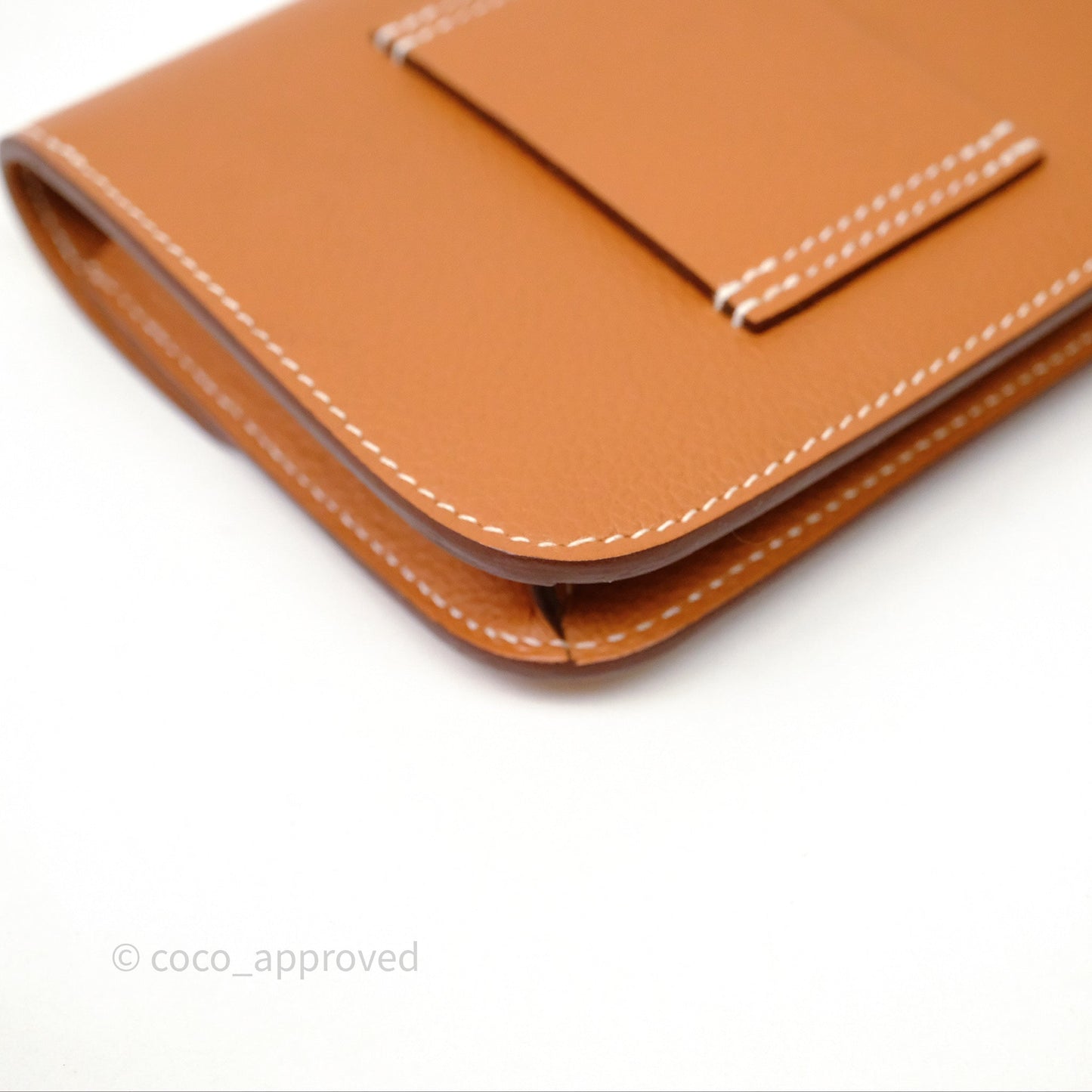 Hermès Constance Slim Wallet Gold 37 Evercolor Gold Hardware