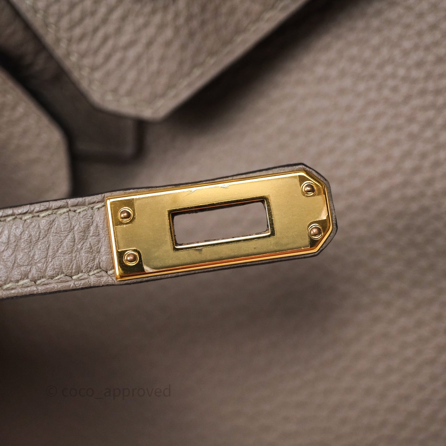 Hermes Birkin 25 Gris Asphalte M8 Togo Gold Hardware