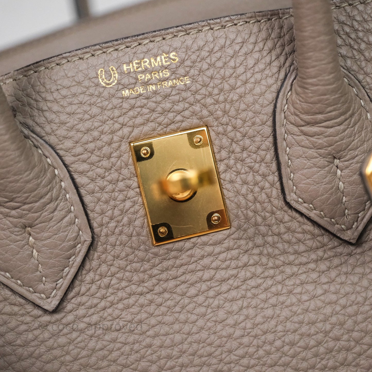 Hermes Birkin 25 Gris Asphalte M8 Togo Gold Hardware