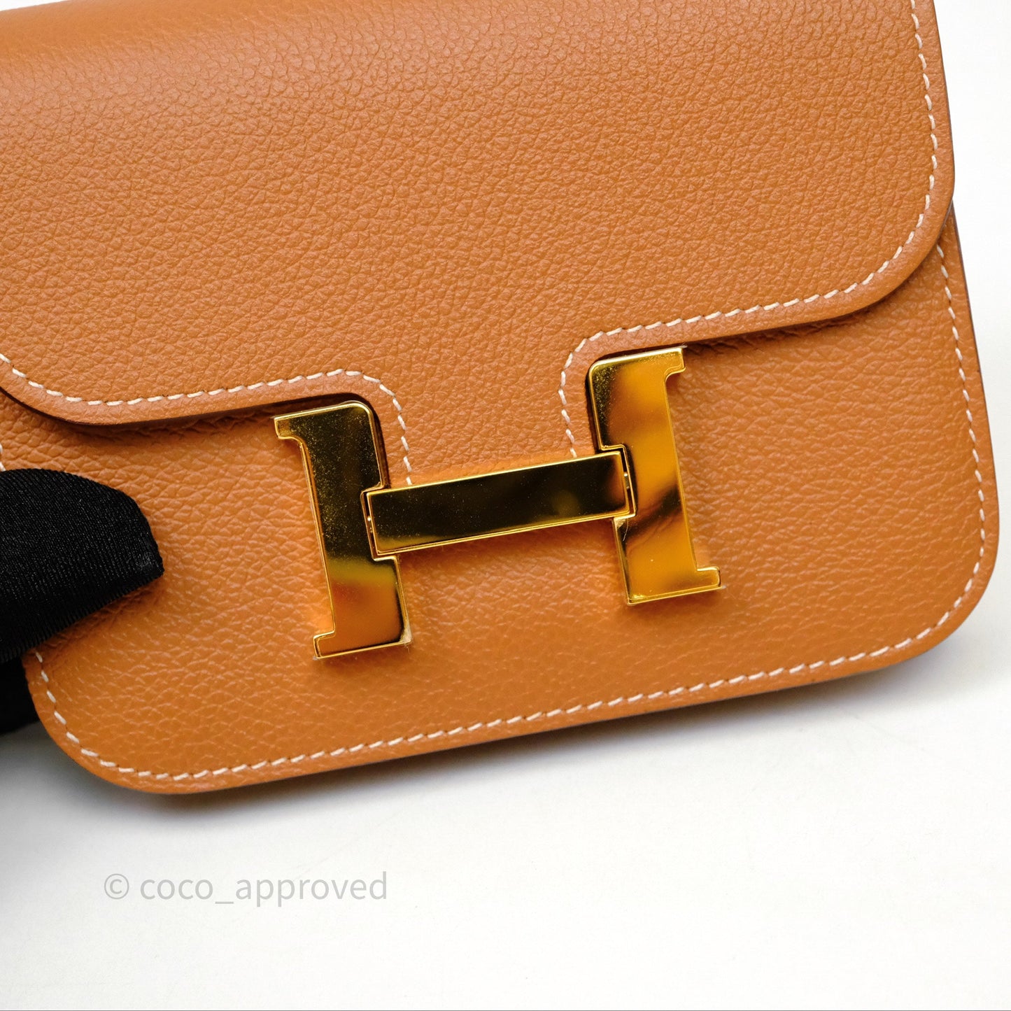 Hermès Constance Slim Wallet Gold 37 Evercolor Gold Hardware