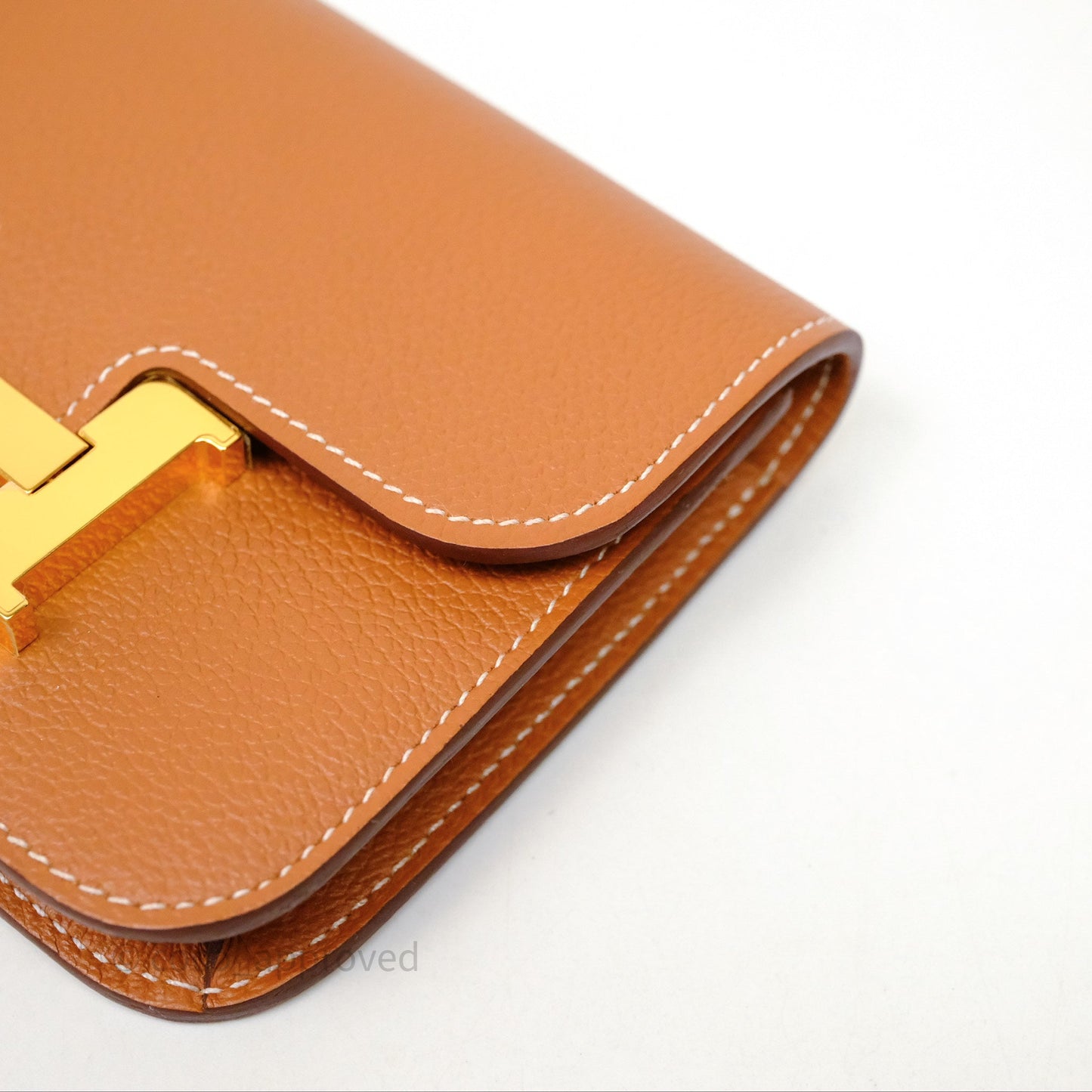 Hermès Constance Slim Wallet Gold 37 Evercolor Gold Hardware