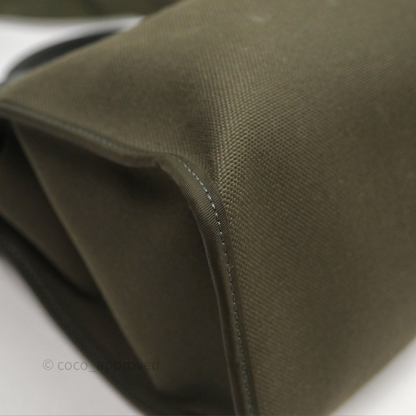 Hermès Herbag Zip 31 Khaki Canvas Palladium Hardware