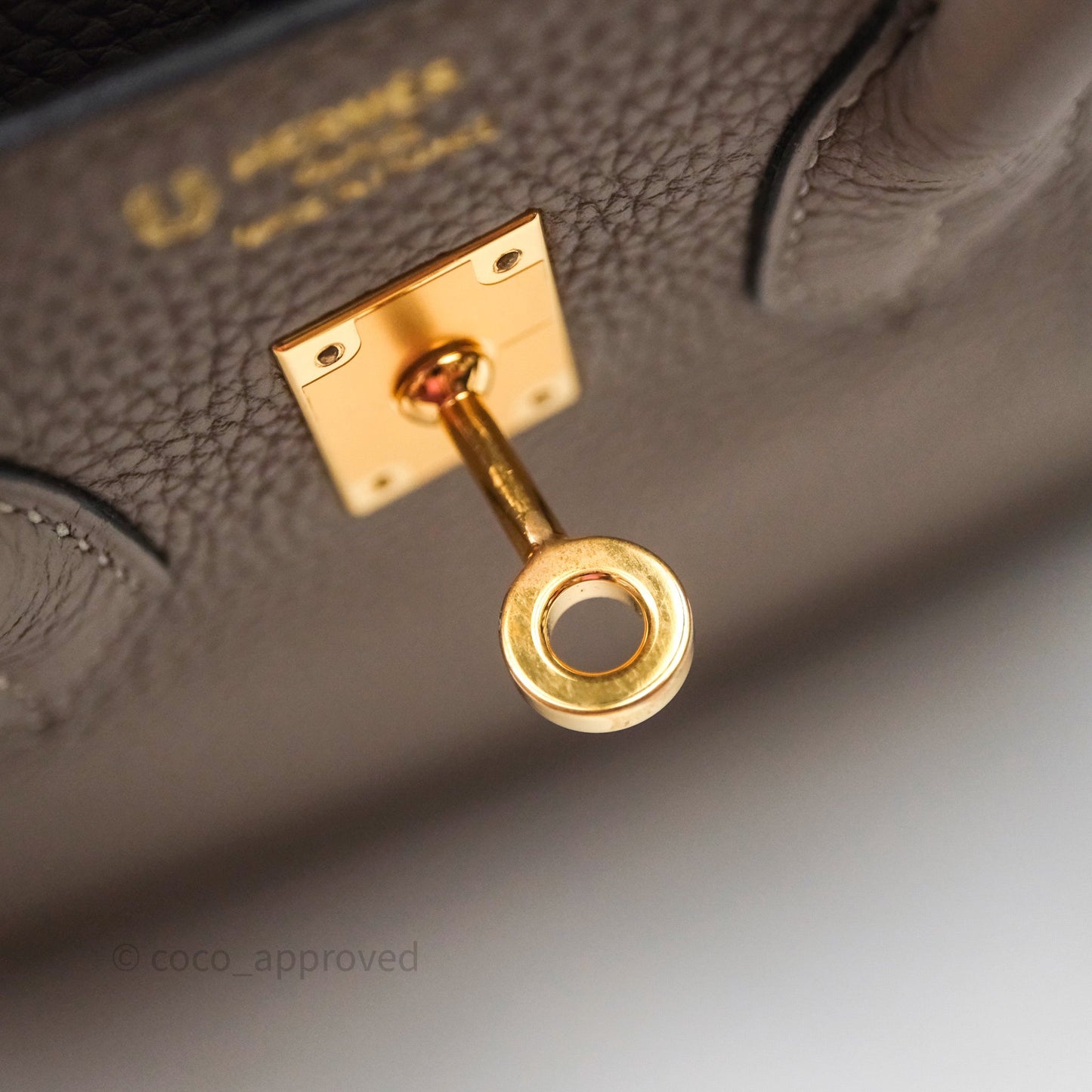 Hermes Birkin 25 Gris Asphalte M8 Togo Gold Hardware