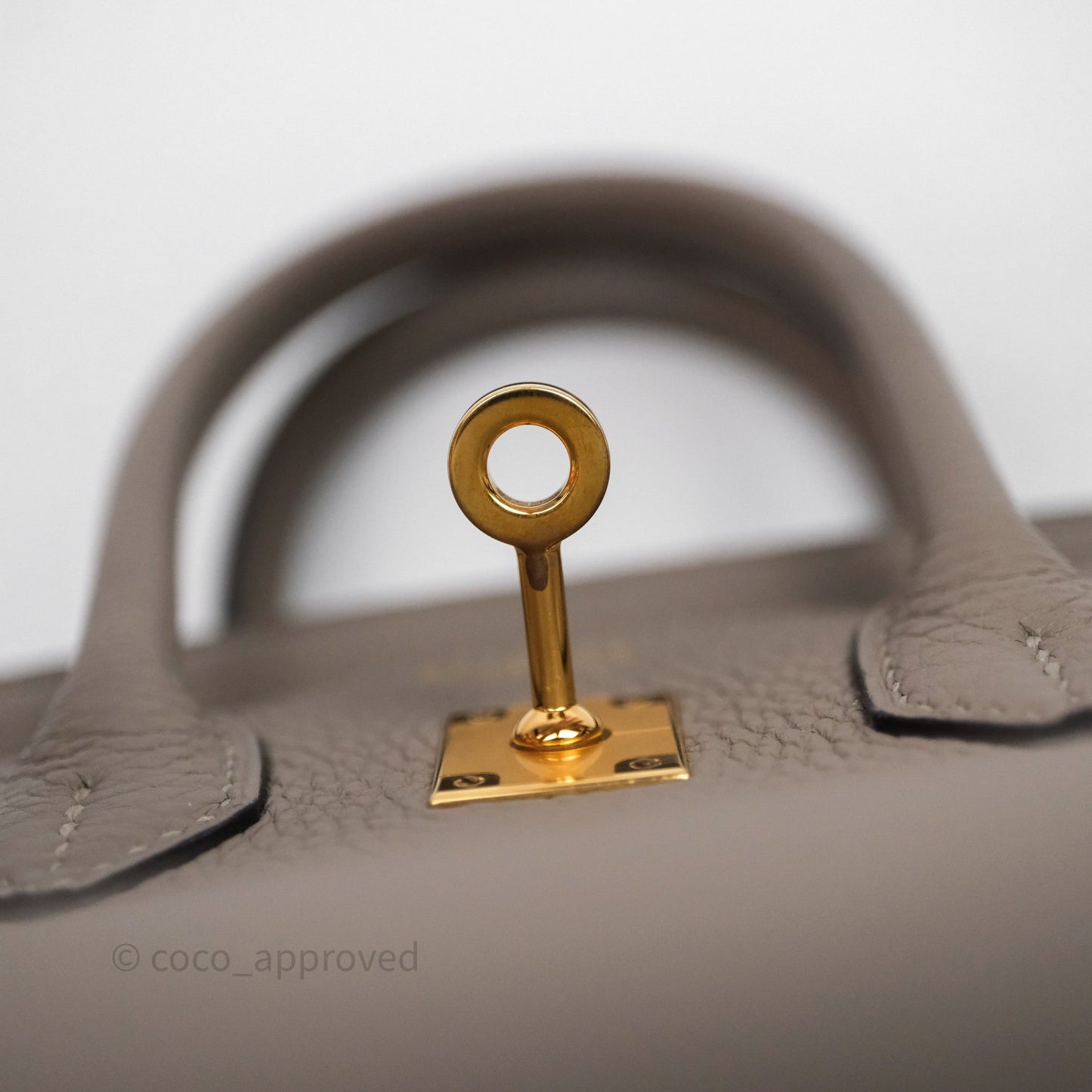 Hermes Birkin 25 Gris Asphalte M8 Togo Gold Hardware