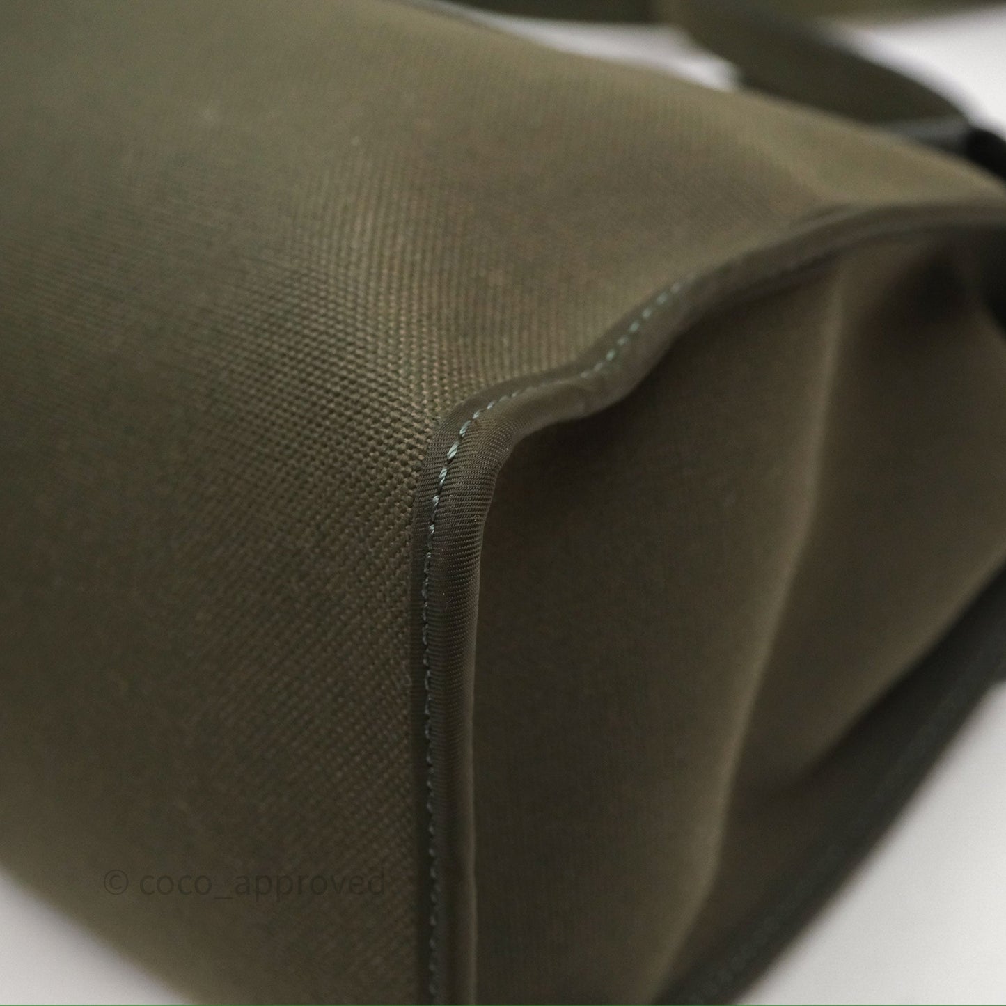 Hermès Herbag Zip 31 Khaki Canvas Palladium Hardware