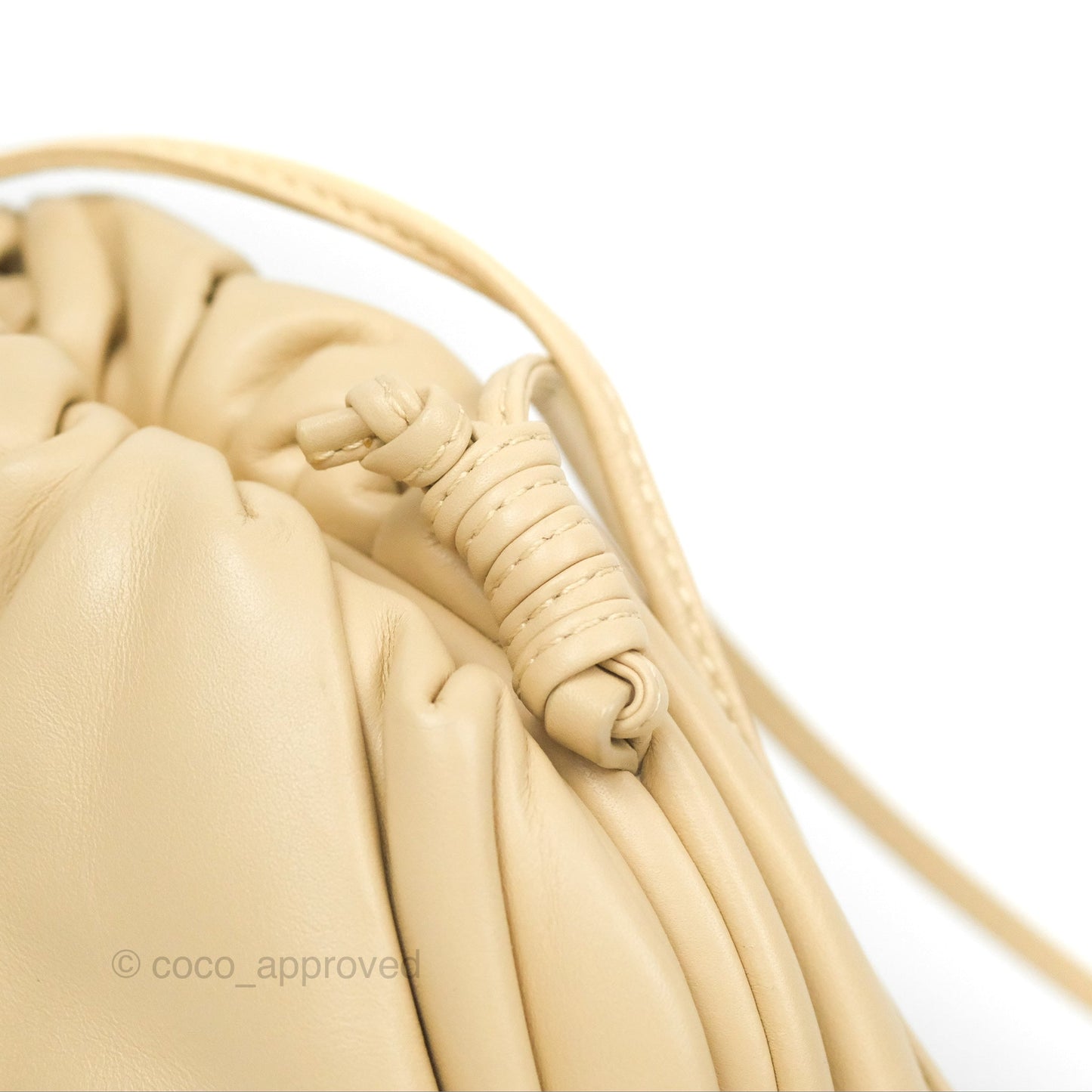 Bottega Veneta Butter Calfskin The Mini Pouch Pale Beige