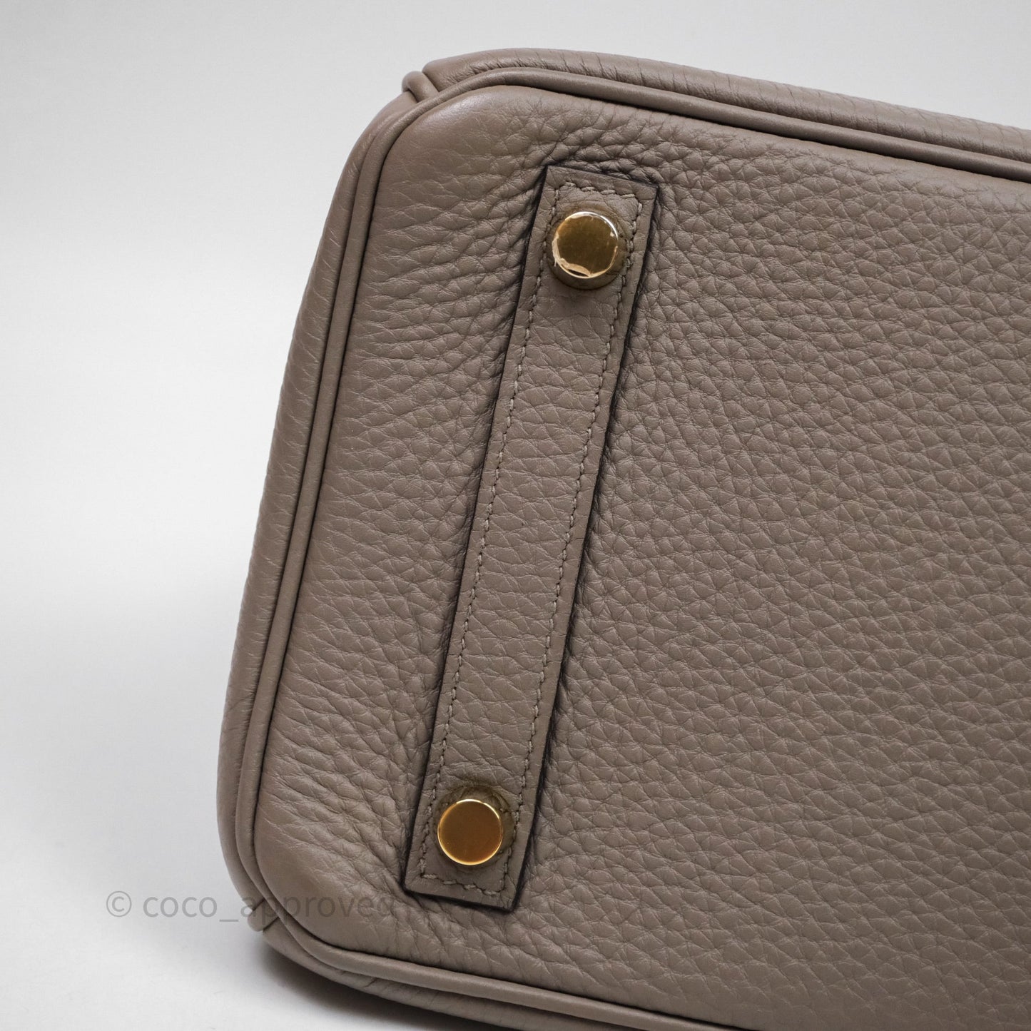 Hermes Birkin 25 Gris Asphalte M8 Togo Gold Hardware