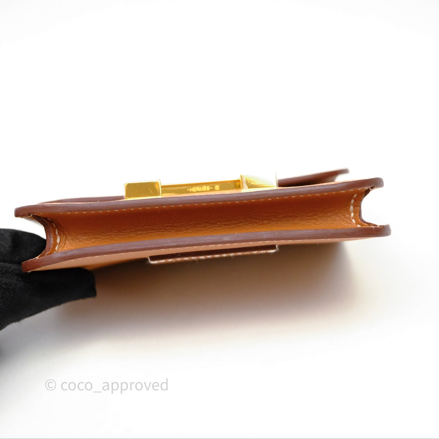 Hermès Constance Slim Wallet Gold 37 Evercolor Gold Hardware