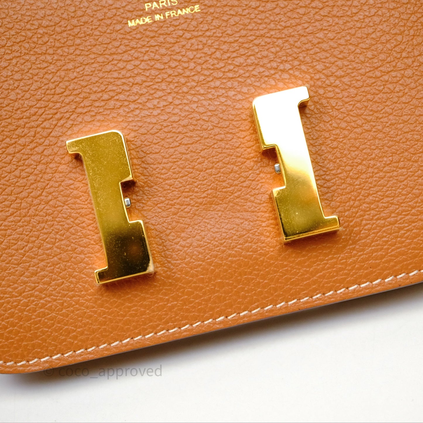 Hermès Constance Slim Wallet Gold 37 Evercolor Gold Hardware