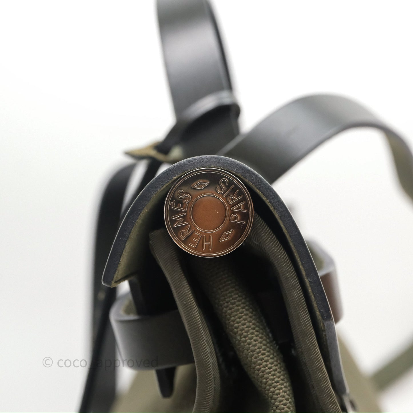 Hermès Herbag Zip 31 Khaki Canvas Palladium Hardware
