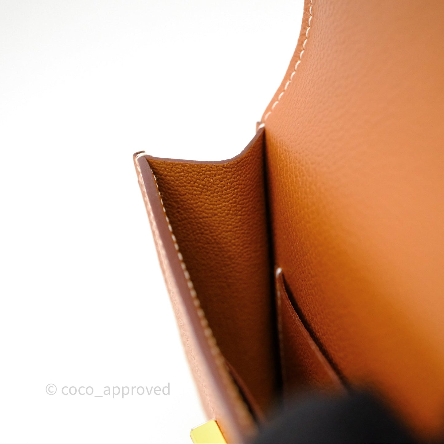 Hermès Constance Slim Wallet Gold 37 Evercolor Gold Hardware