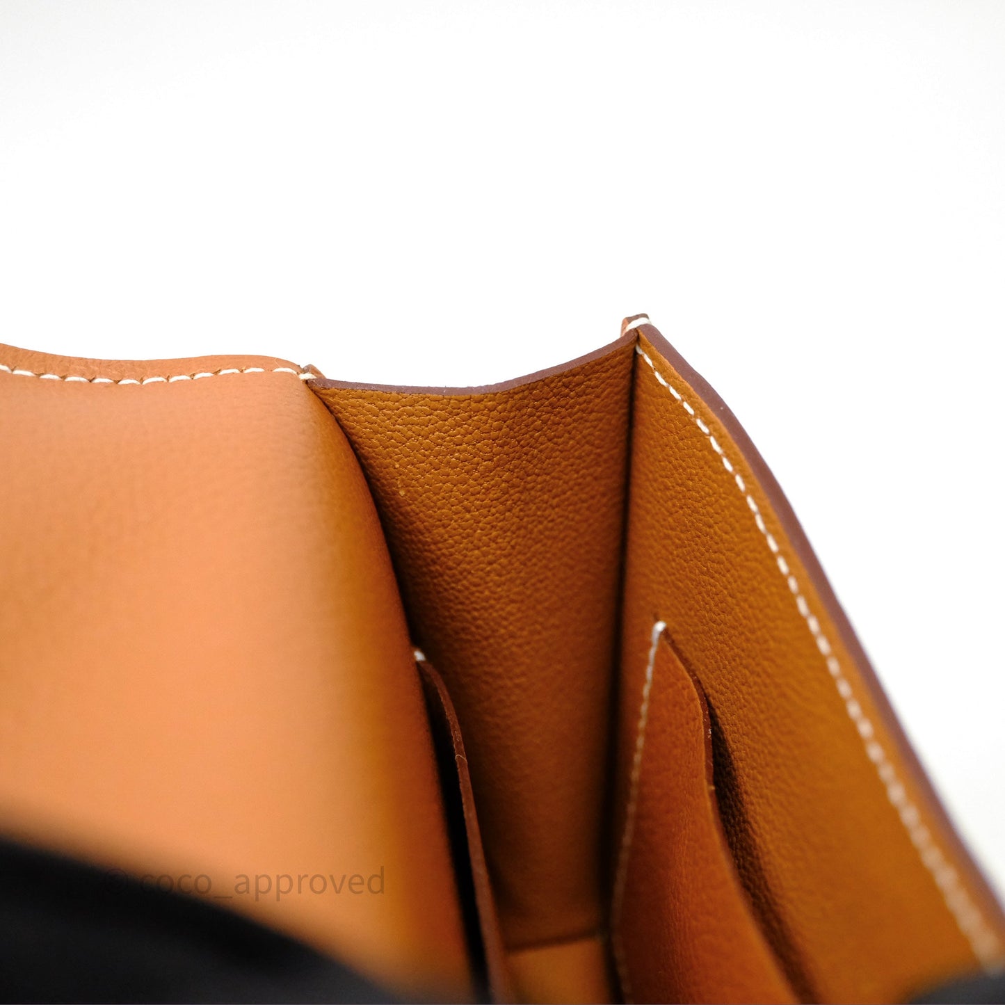 Hermès Constance Slim Wallet Gold 37 Evercolor Gold Hardware
