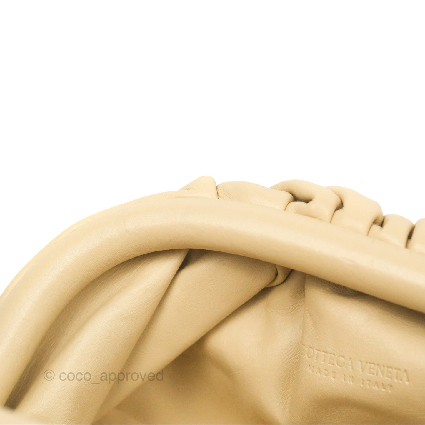 Bottega Veneta Butter Calfskin The Mini Pouch Pale Beige