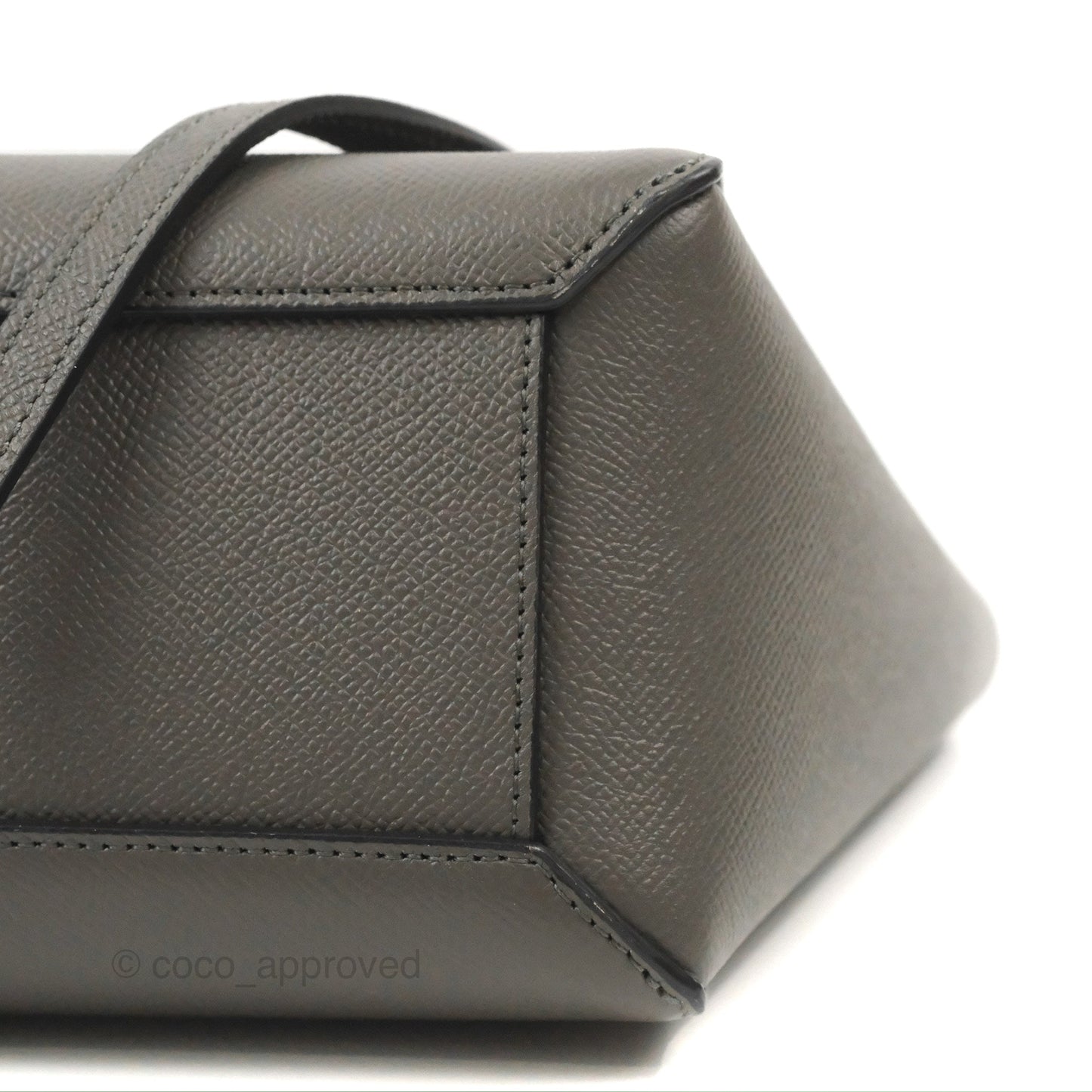 Celine Nano Belt Bag Grey Grained Calfskin Gold Hardware