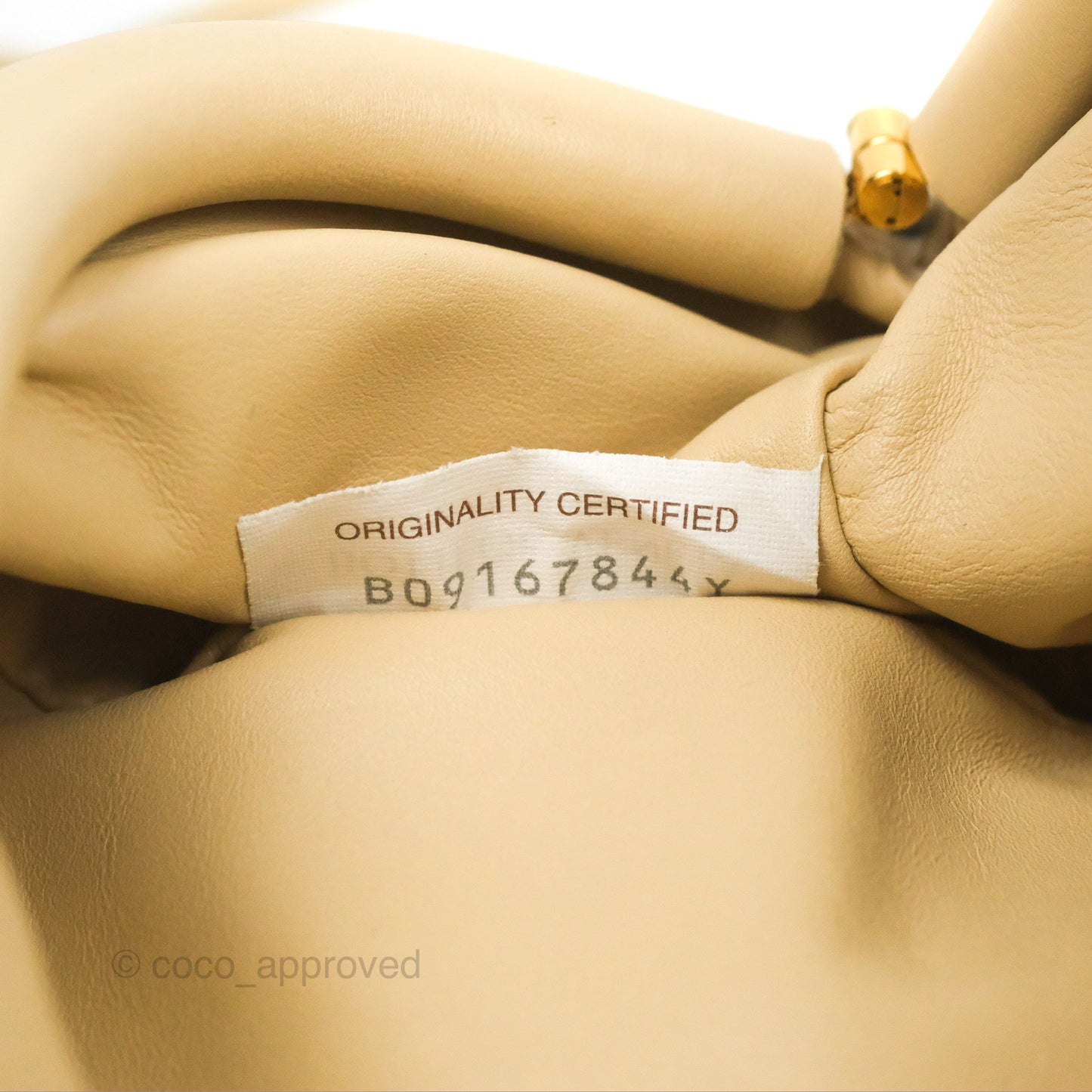 Bottega Veneta Butter Calfskin The Mini Pouch Pale Beige