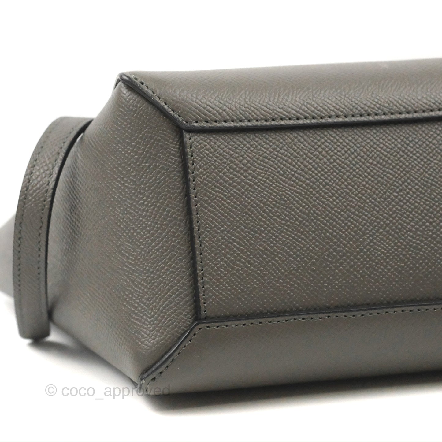 Celine Nano Belt Bag Grey Grained Calfskin Gold Hardware