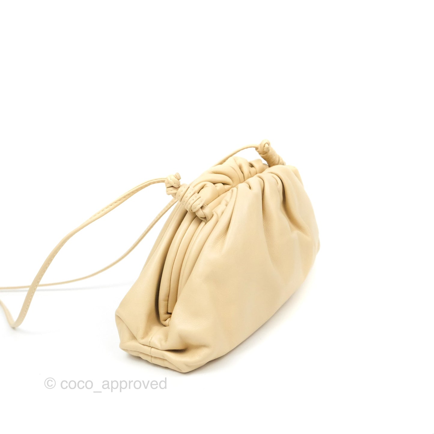 Bottega Veneta Butter Calfskin The Mini Pouch Pale Beige