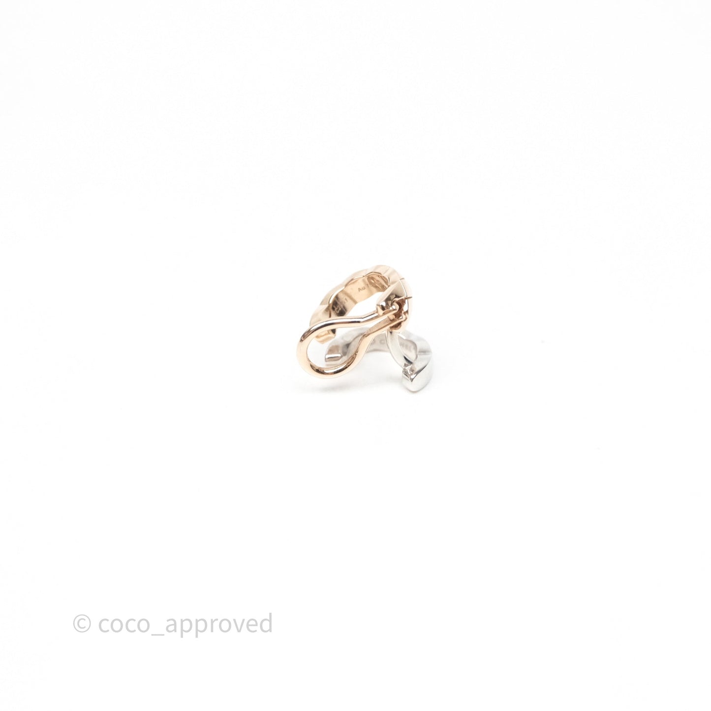 Chanel Coco Crush Single Ear Clip 18K White & Beige Gold Diamonds