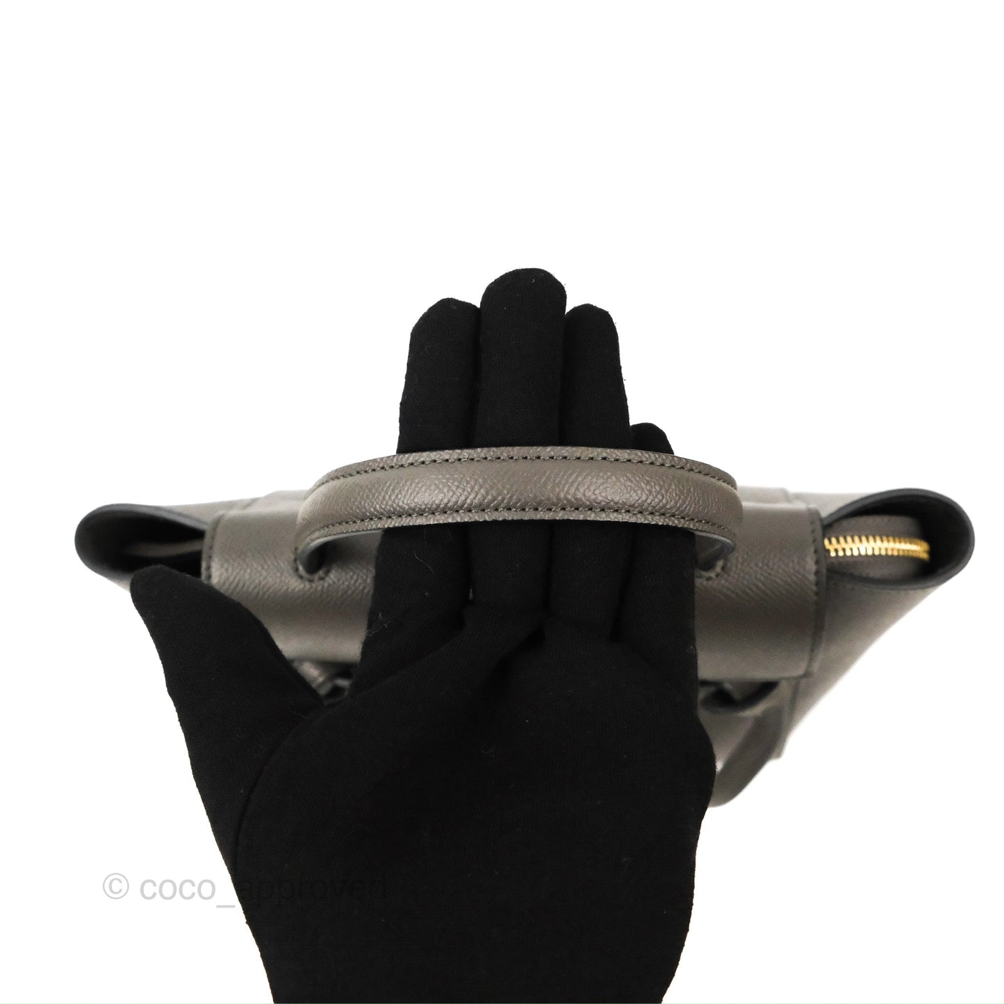 Celine Nano Belt Bag Grey Grained Calfskin Gold Hardware