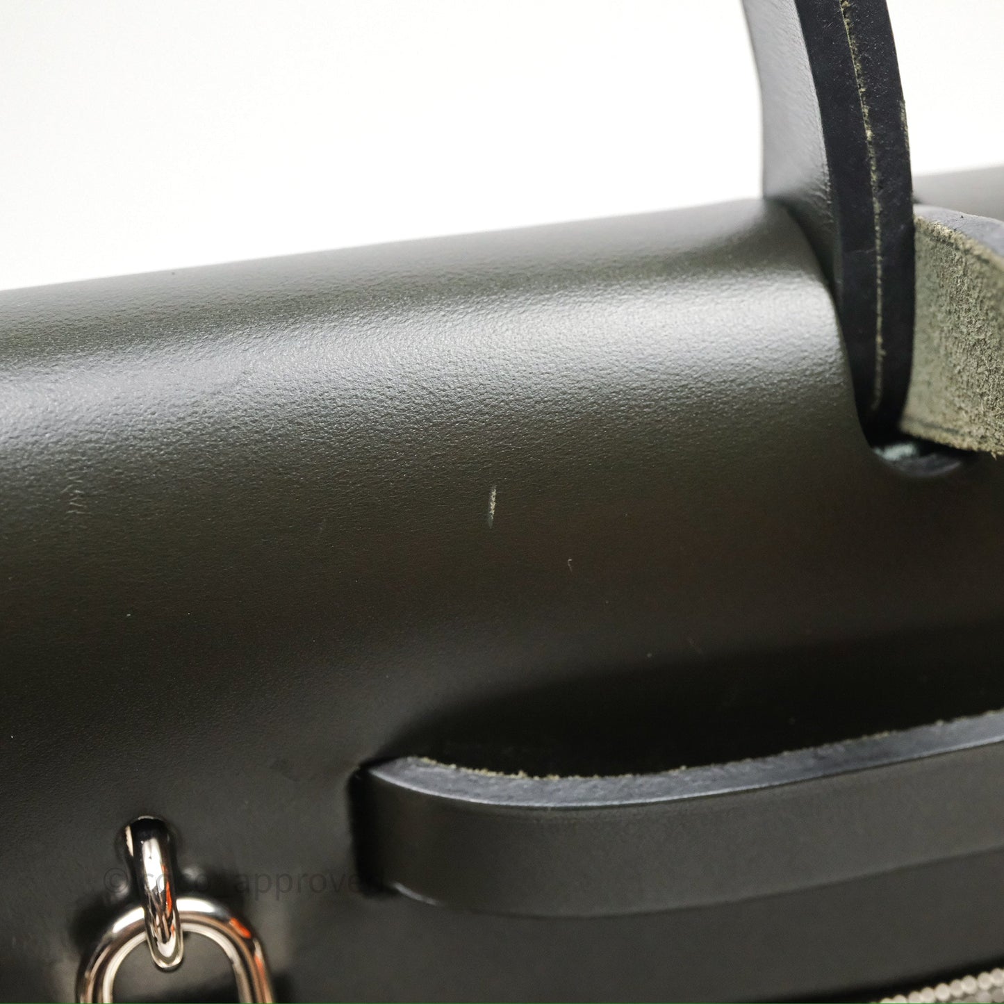 Hermès Herbag Zip 31 Khaki Canvas Palladium Hardware