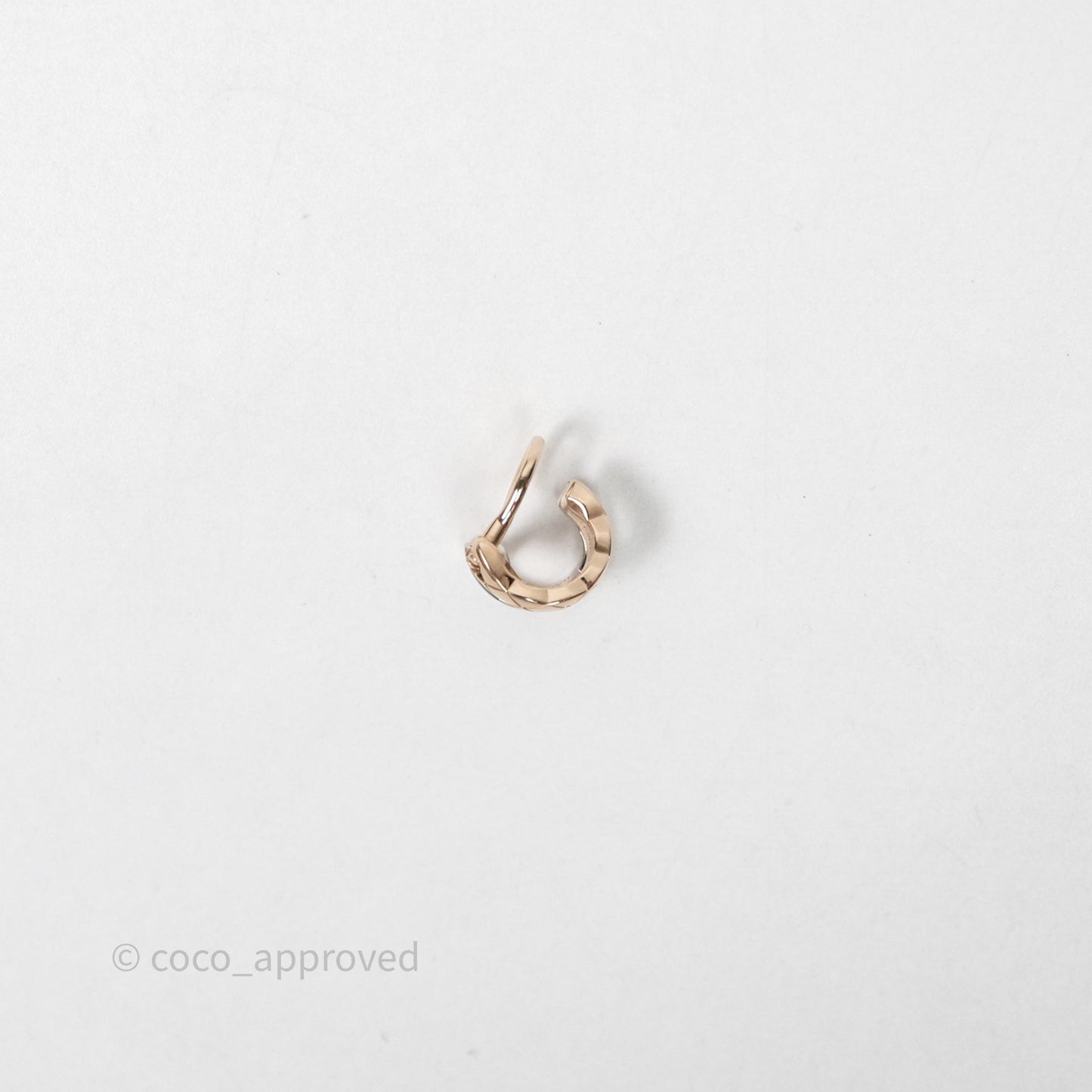 Chanel Coco Crush Single Ear Clip 18K White & Beige Gold Diamonds