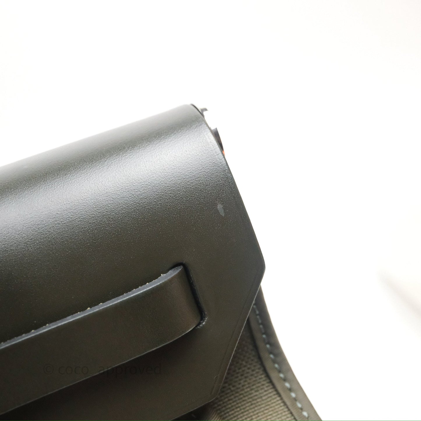 Hermès Herbag Zip 31 Khaki Canvas Palladium Hardware