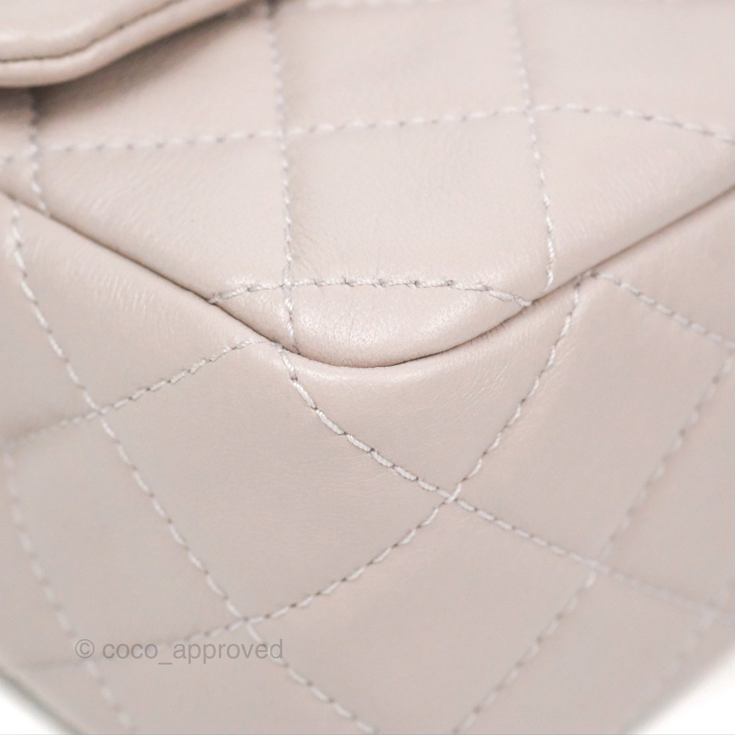 Chanel Mini Rectangular Pearl Crush Light Lilac Lambskin Aged Gold Hardware