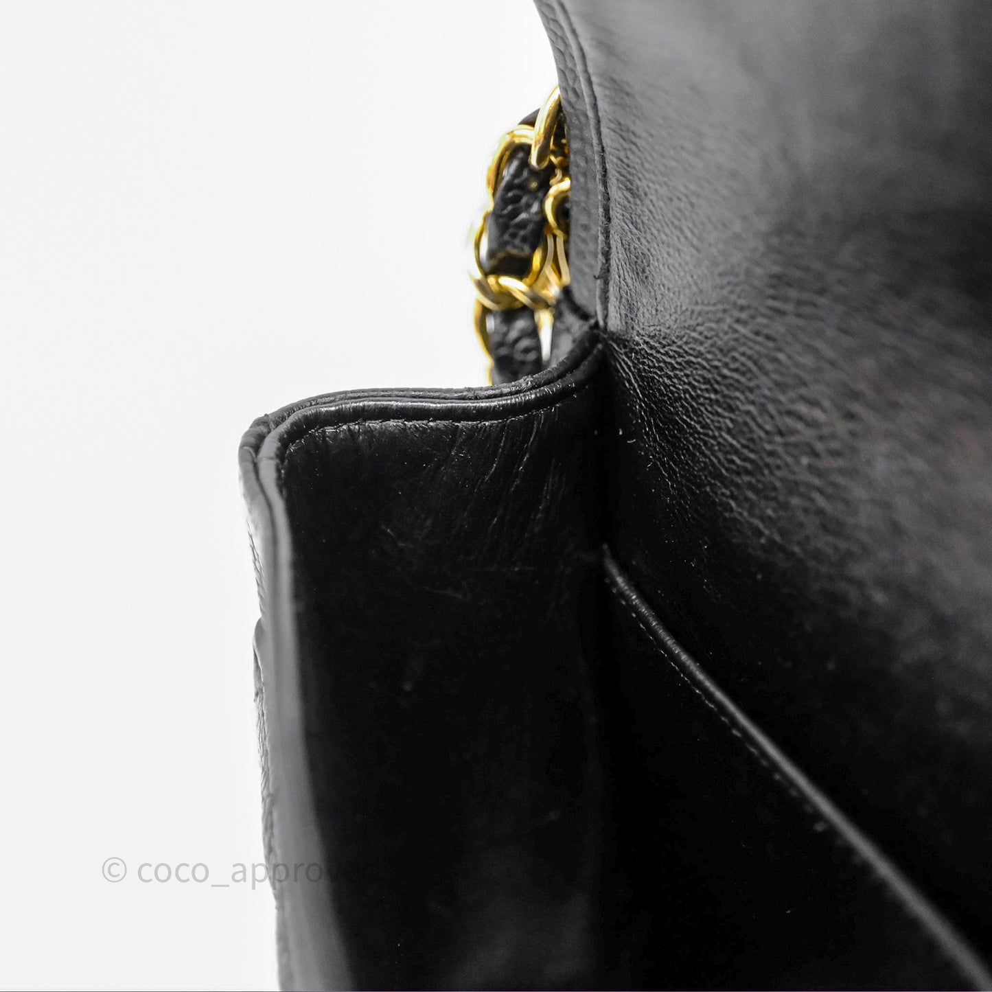 Chanel Classic M/L Medium Flap Quilted Black Caviar Gold Hardware