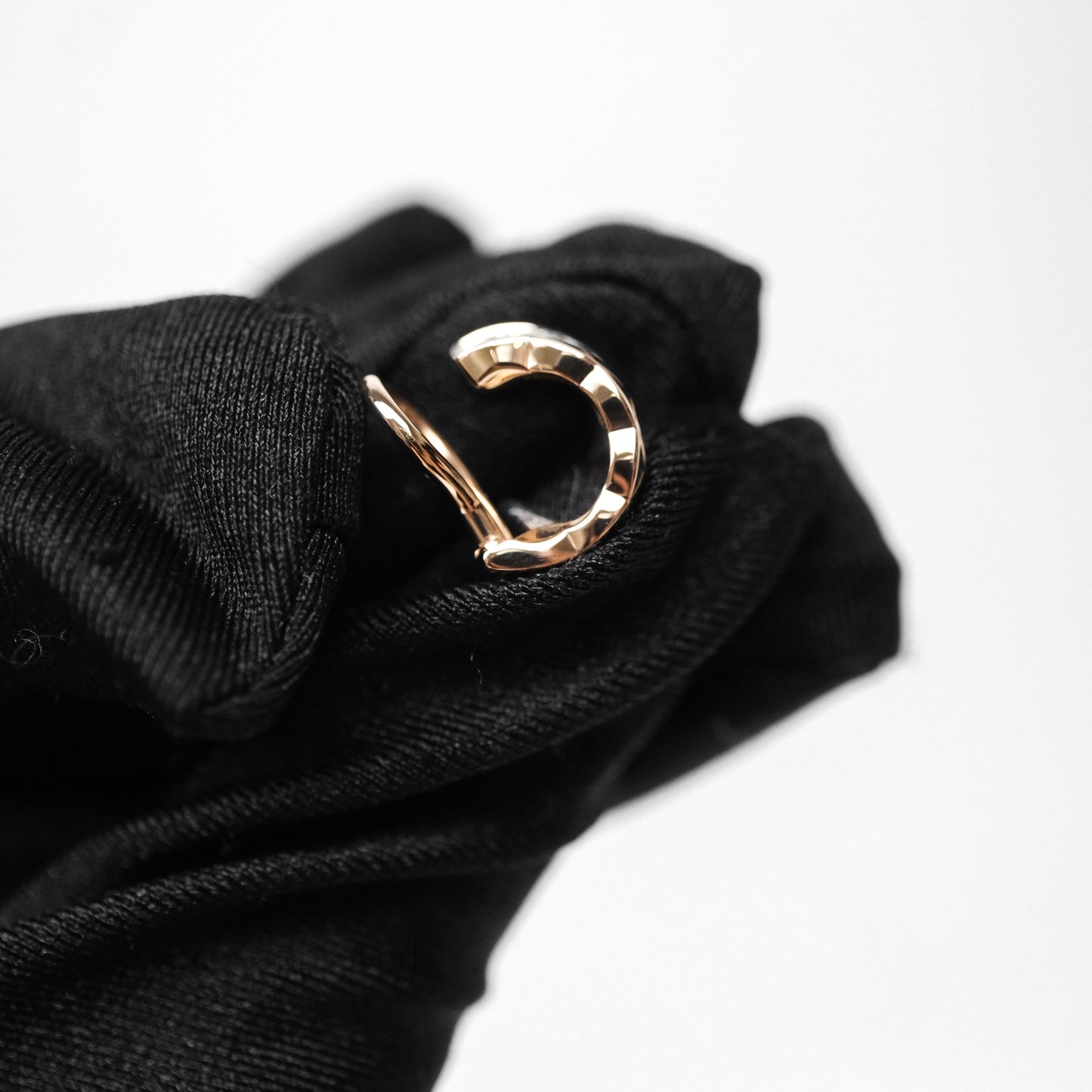 Chanel Coco Crush Single Ear Clip 18K White & Beige Gold Diamonds