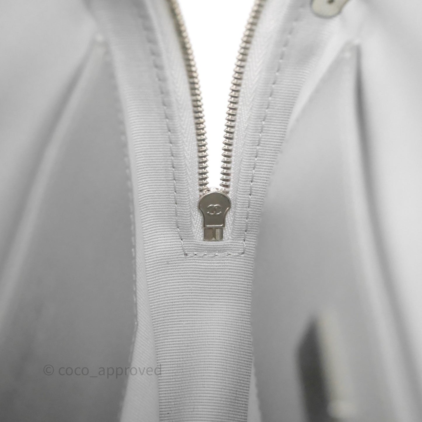 Chanel Large Heart Bag Metallic Silver Lambskin Silver Hardware 25B