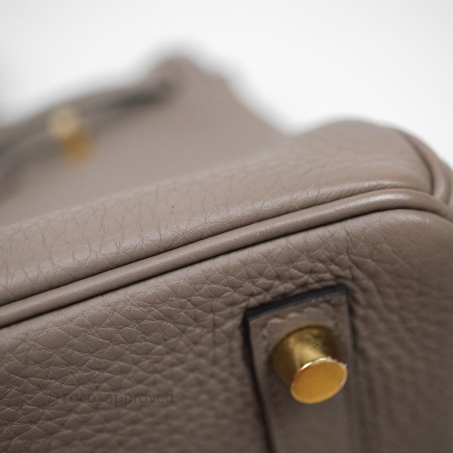 Hermes Birkin 25 Gris Asphalte M8 Togo Gold Hardware