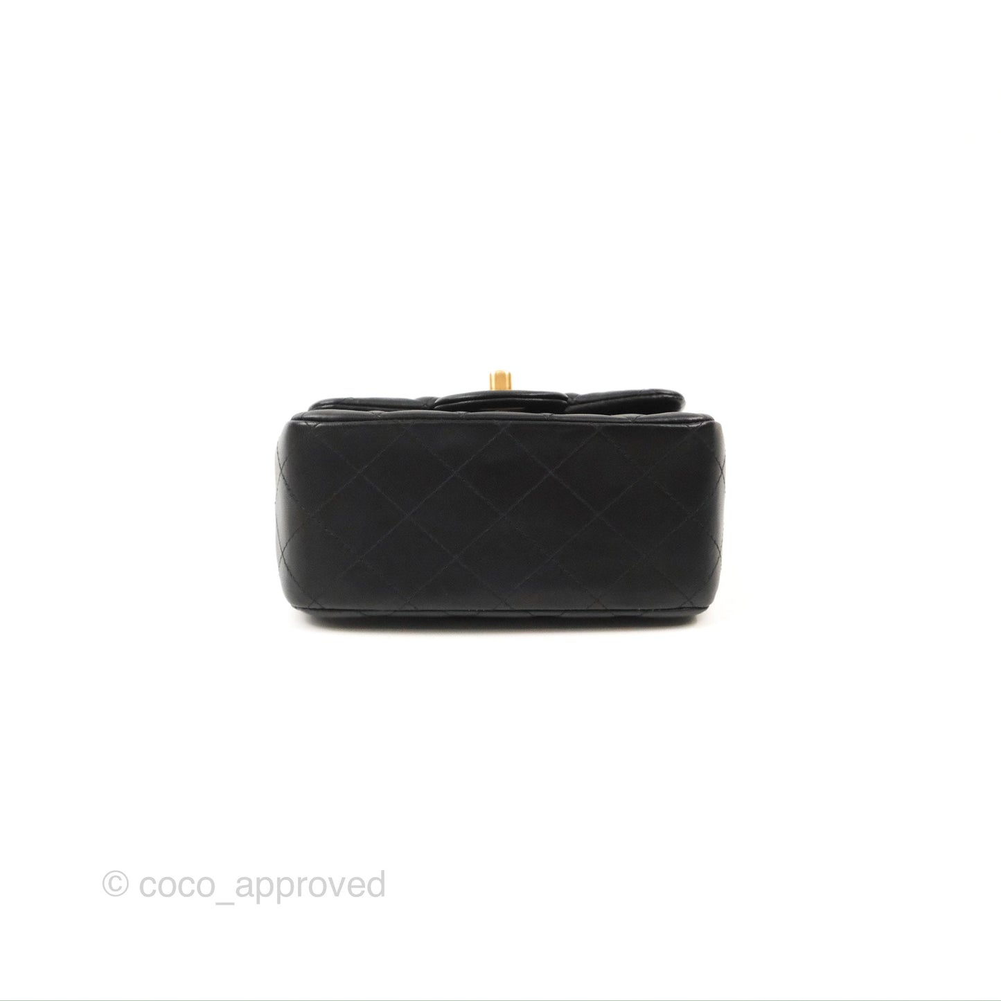 Chanel Mini Square Black Lambskin Gold Hardware