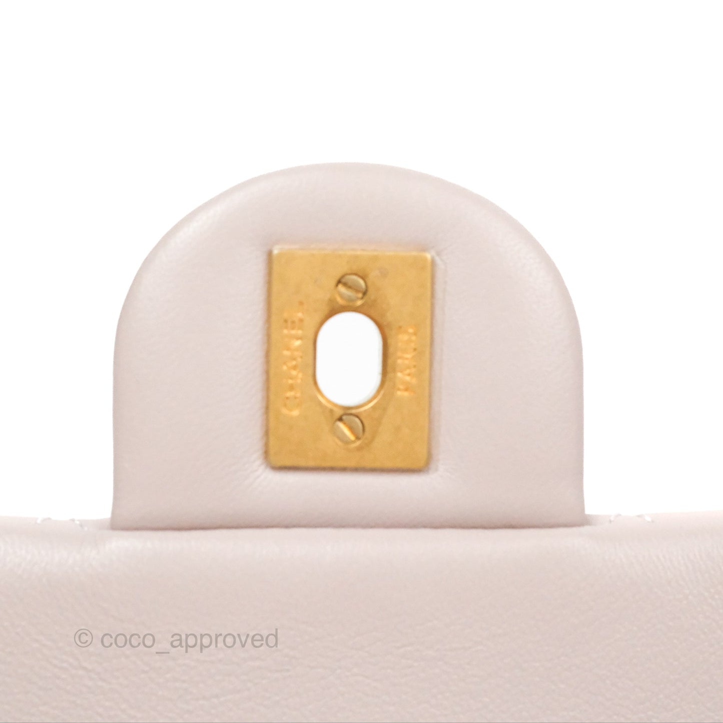 Chanel Mini Rectangular Pearl Crush Light Lilac Lambskin Aged Gold Hardware