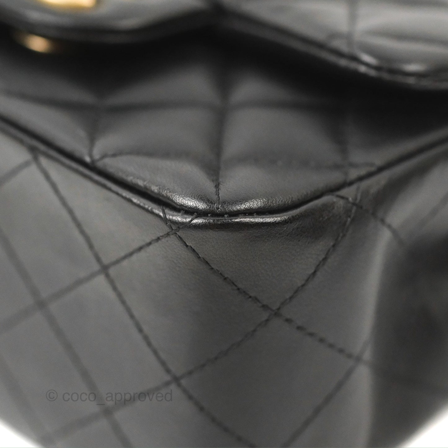 Chanel Mini Square Black Lambskin Gold Hardware
