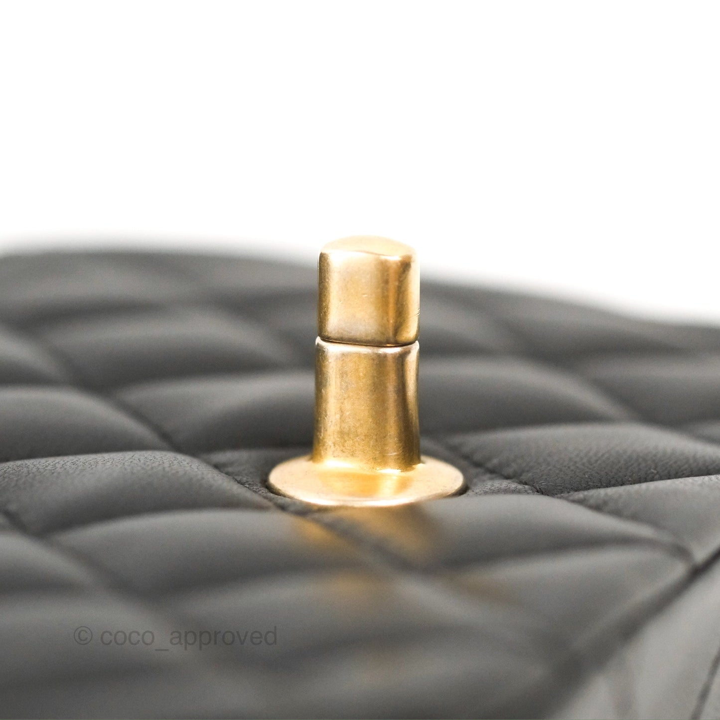 Chanel Mini Square Black Lambskin Gold Hardware