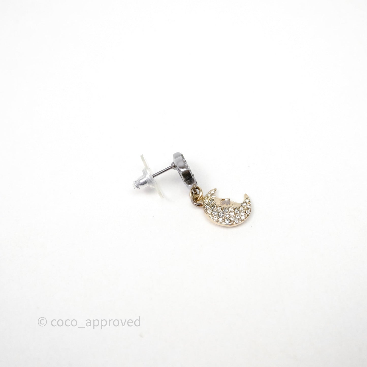 Chanel CC Crystals Moon Star Drop Earrings 17B
