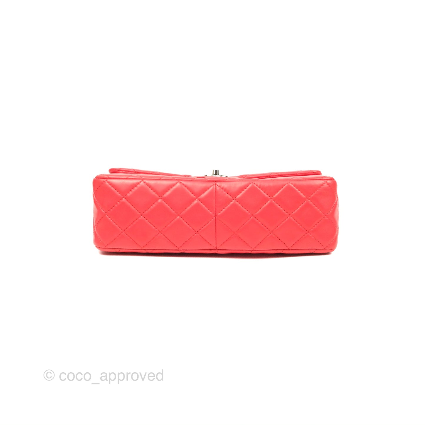 Chanel Jumbo Single Flap Quilted Red Lambskin Gold Hardware