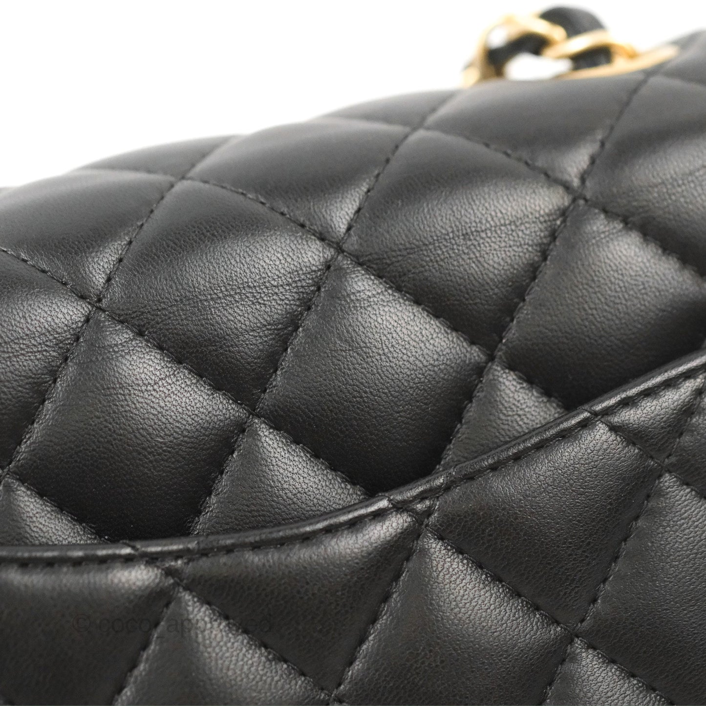 Chanel Mini Square Black Lambskin Gold Hardware
